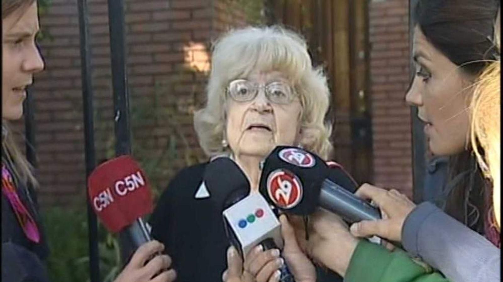 Amalia Damonte en una entrevista concedida en Buenos Aires a la cadena británica Sky News