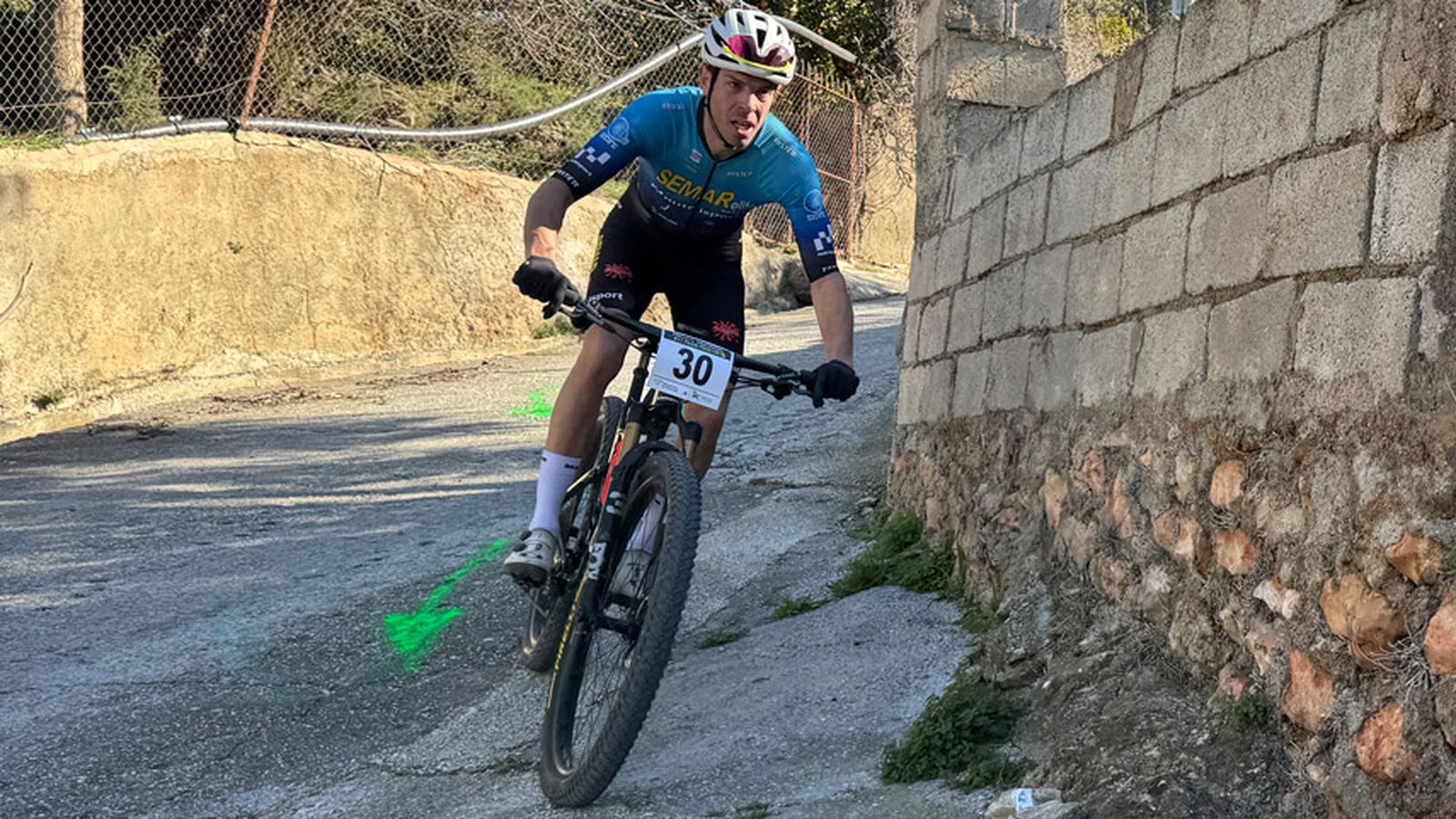 Federico Fajardo durante un descenso.