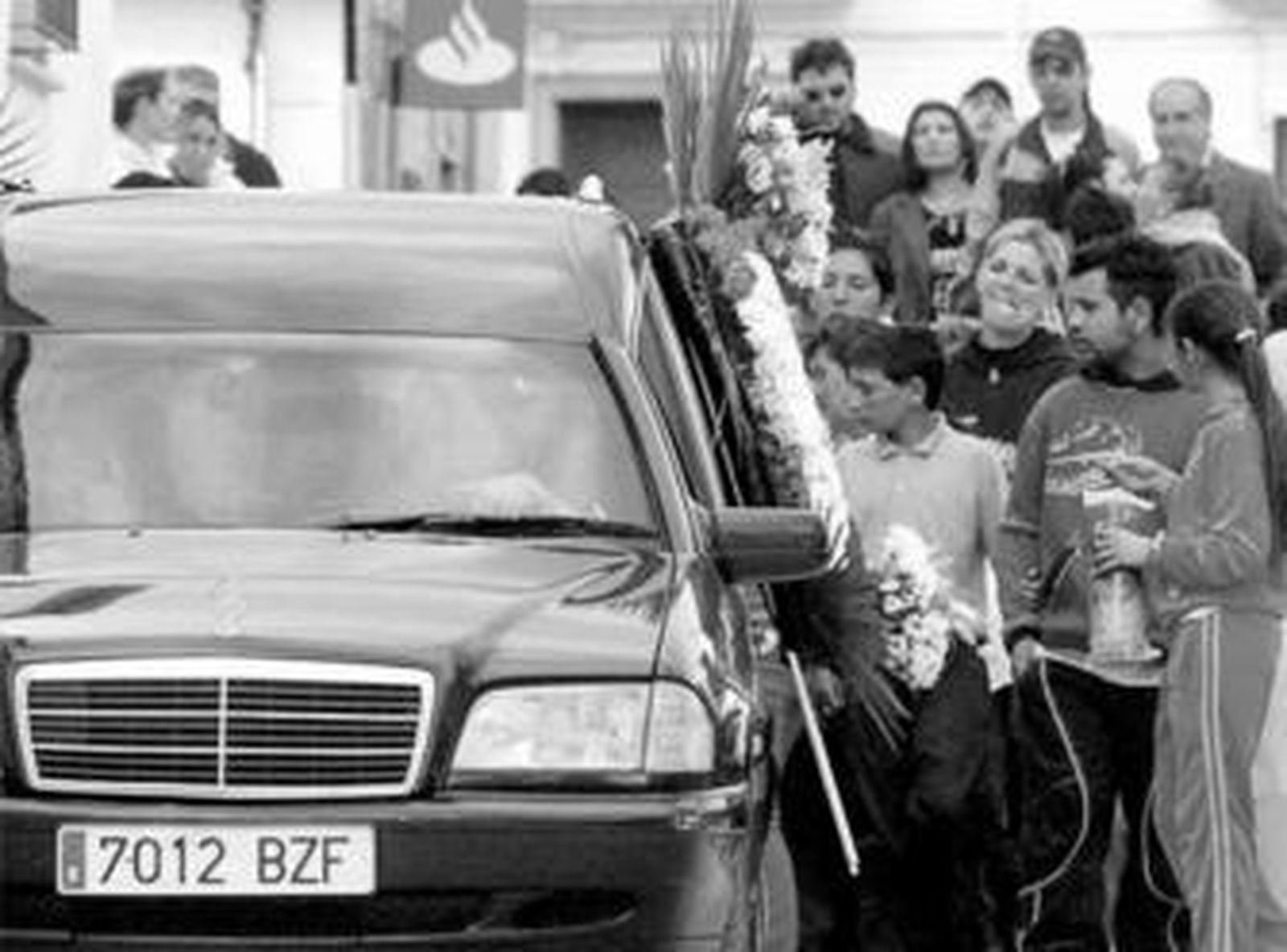Funeral de la joven víctima, el año pasado.