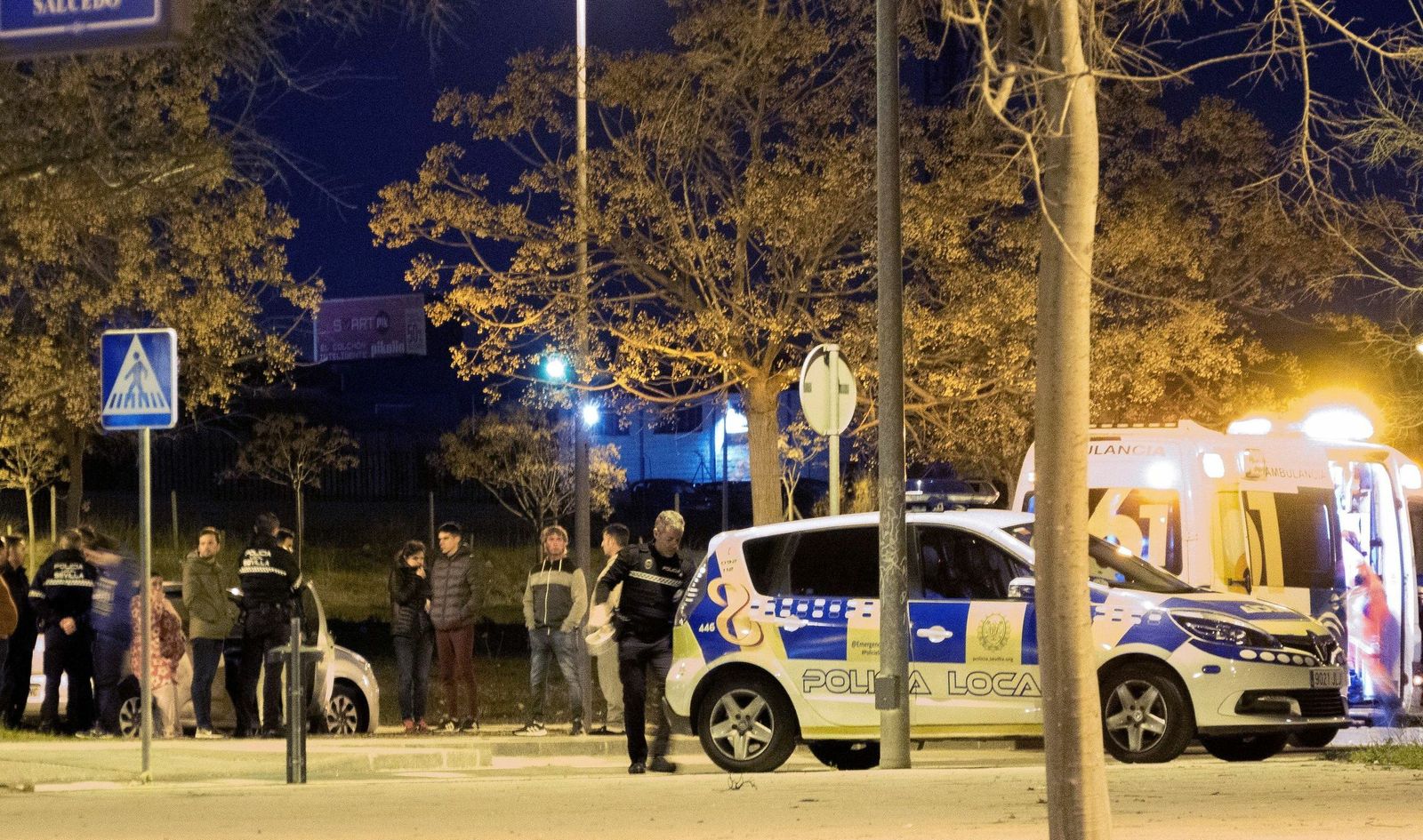 Dispositivo policial desplegado el día en que el joven murió tras caérsele un muro de la Hacienda del Rosario.