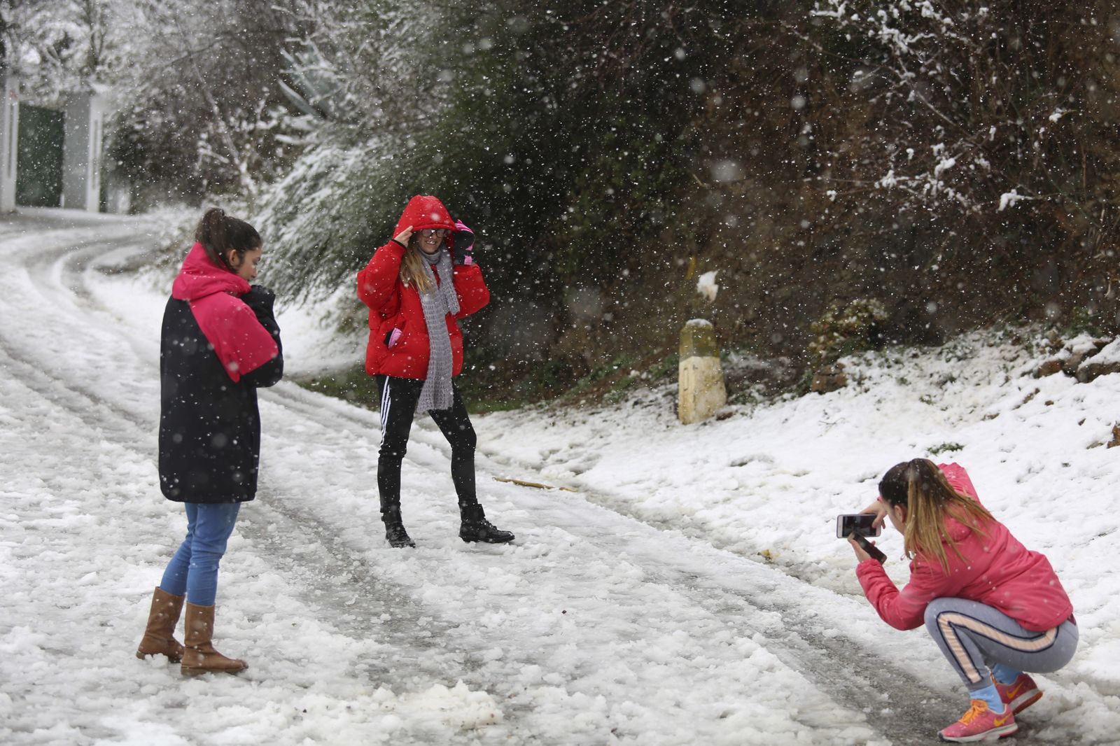 Las imágenes de la nevada en Málaga