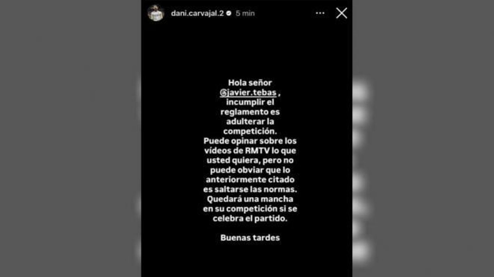 Dani Carvajal vs Tebas