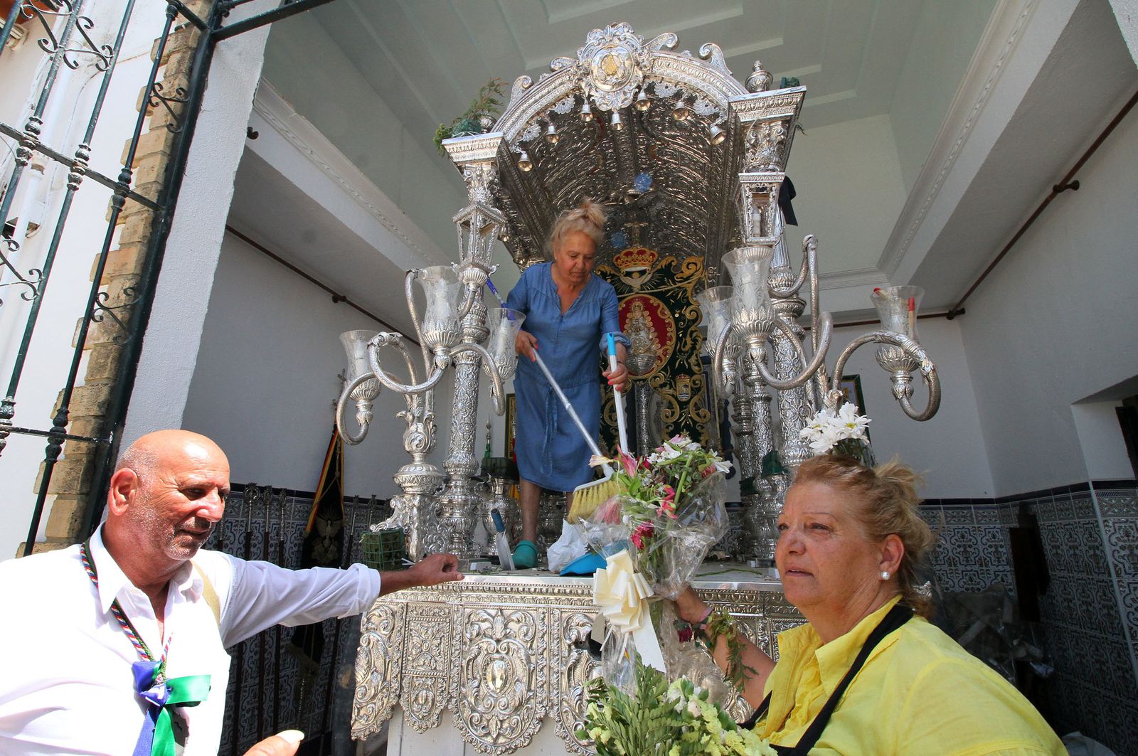 Ambiente en la aldea del Rocío.
