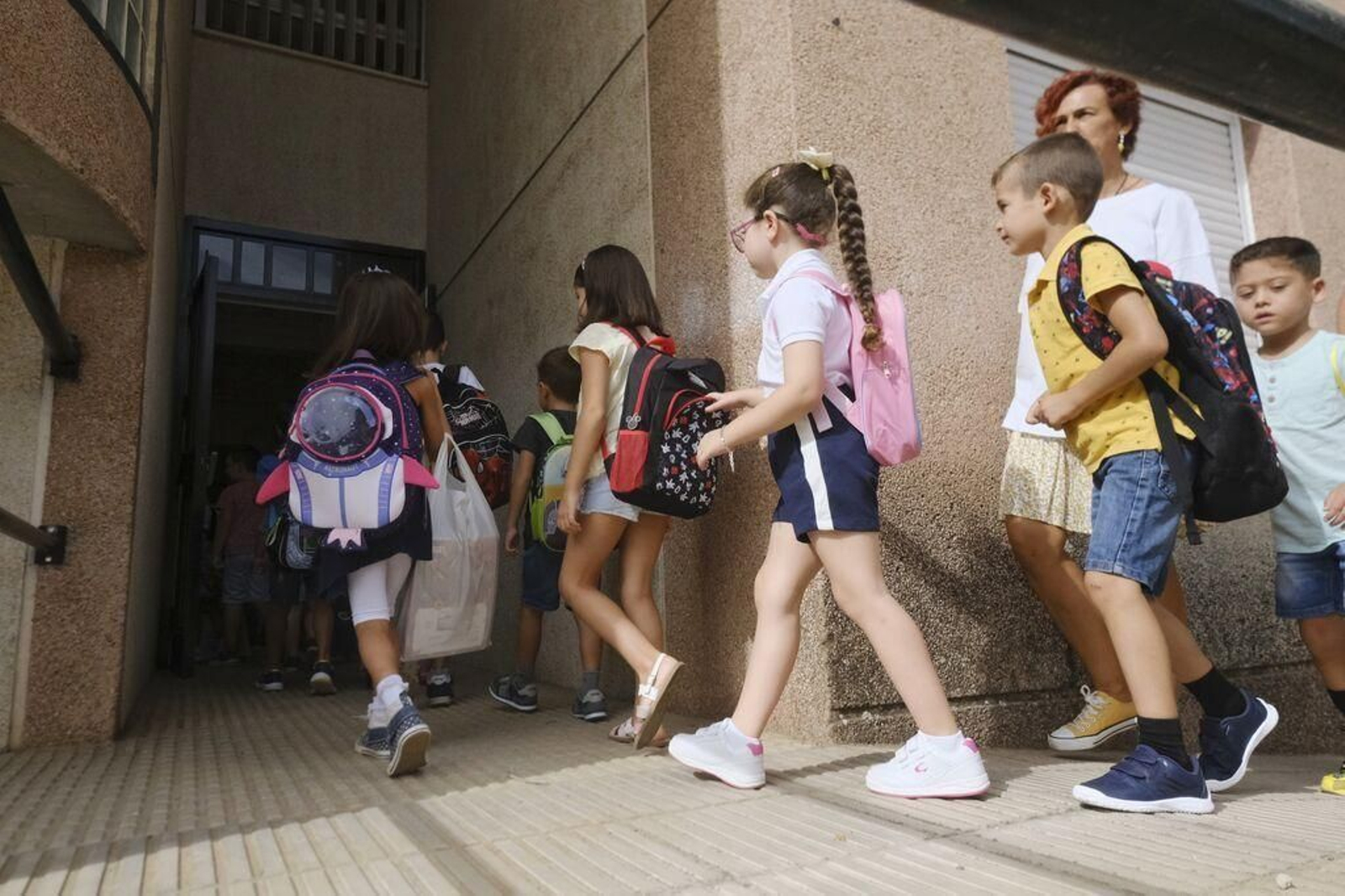 Niños durante la vuelta al cole.