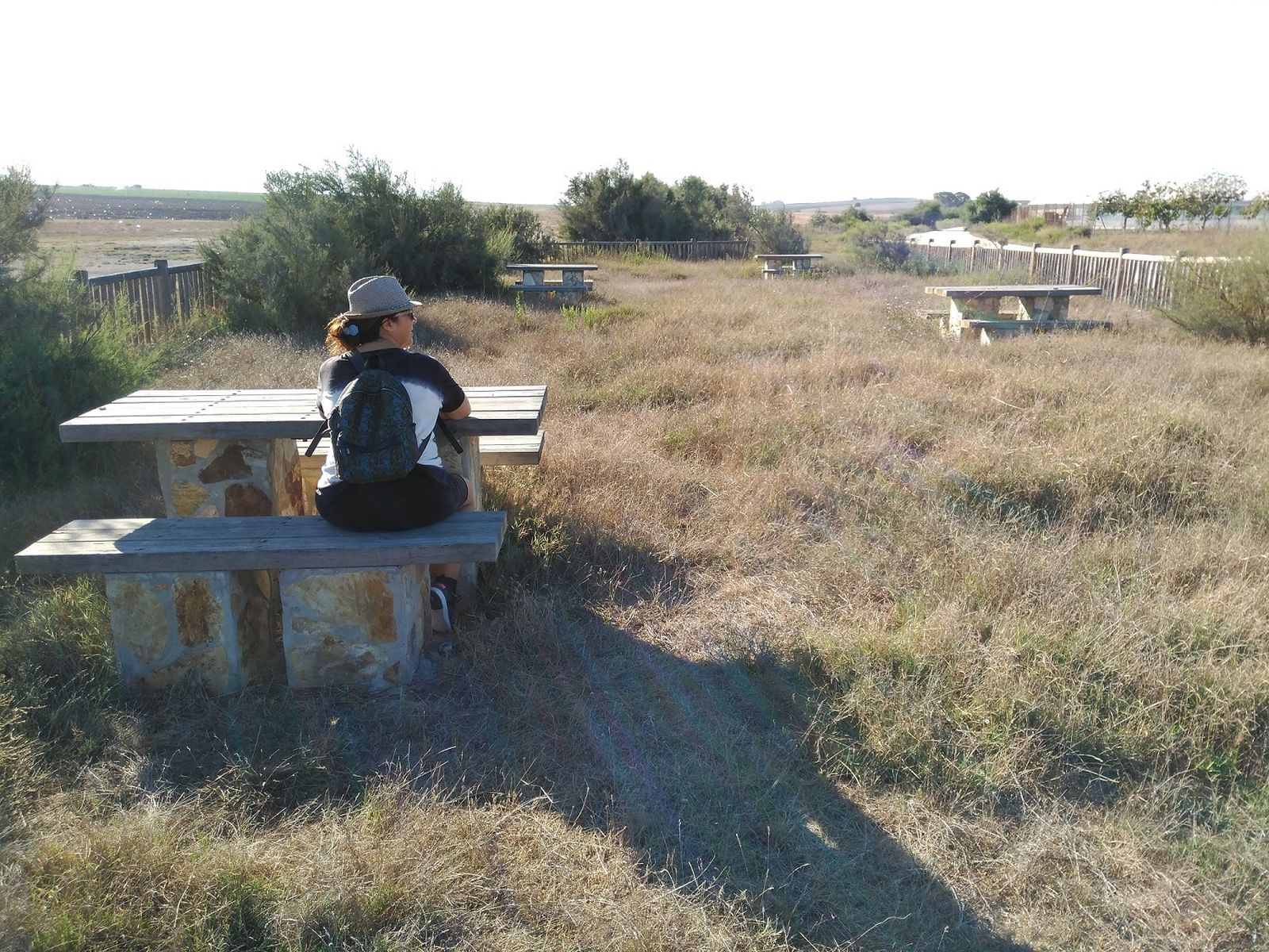 Estado actual del área de descanso de la Puerta Verde Sanlúcar-Rota.