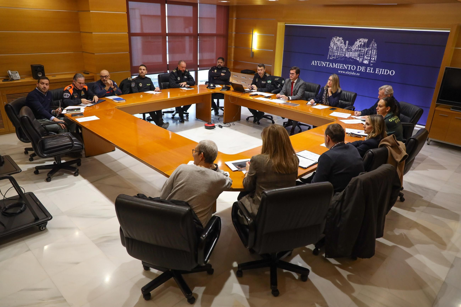Junta Local de Seguridad celebrada este martes en el Ayuntamiento de El Ejido.