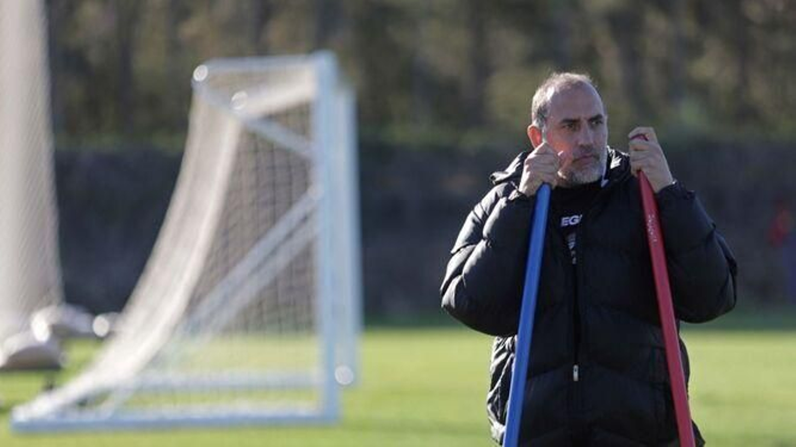 Romerito, durante su etapa como entrenador de la Balona