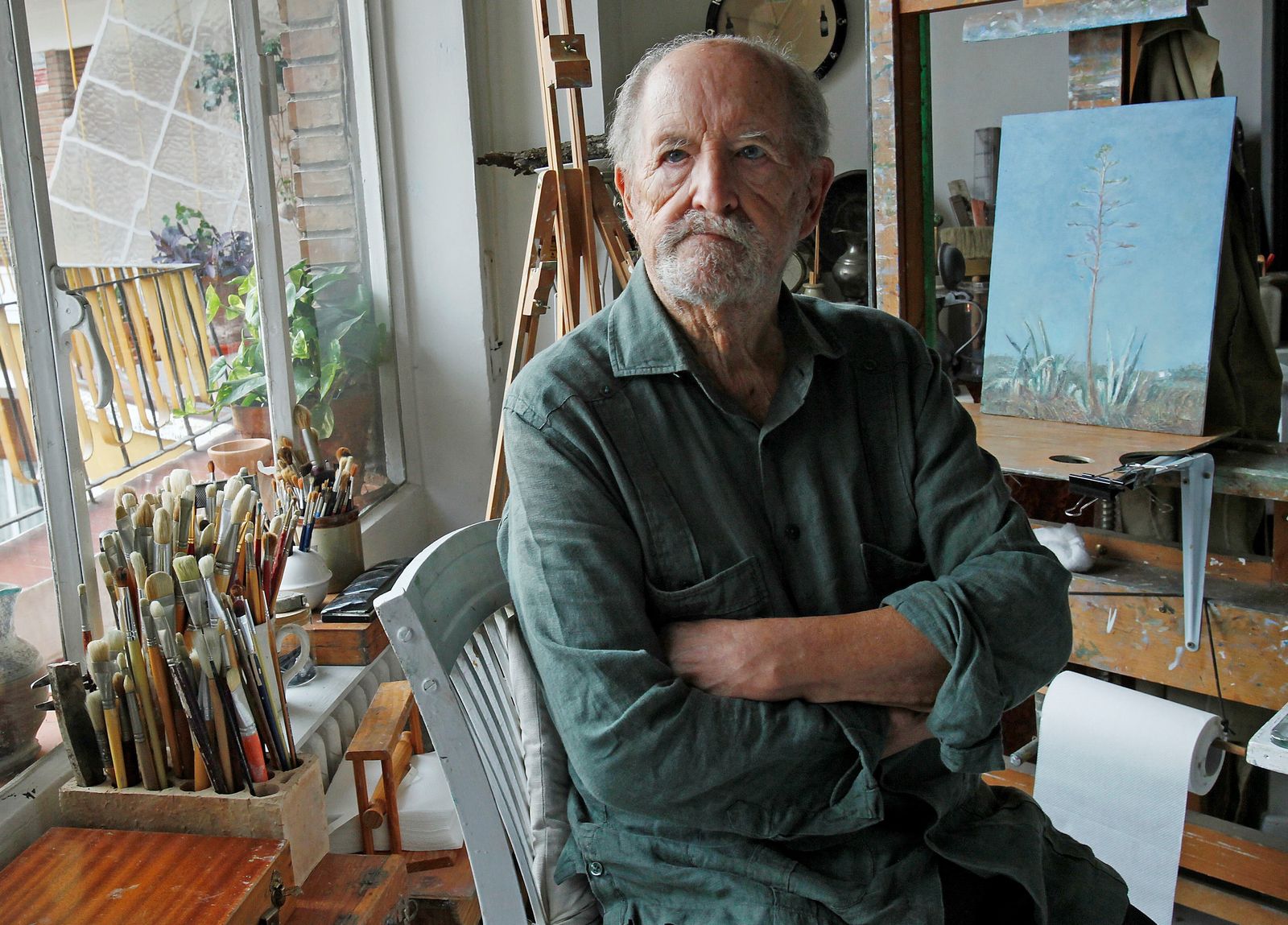 El pintor José Luis Mauri en una entrevista para El Rastro de la Fama, en Diario de Sevilla.