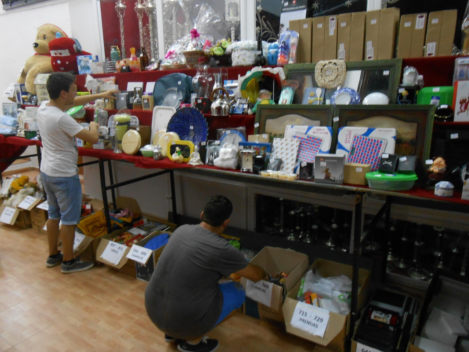 Preparativos de la tómbola de Soledad, en una imagen de archivo
