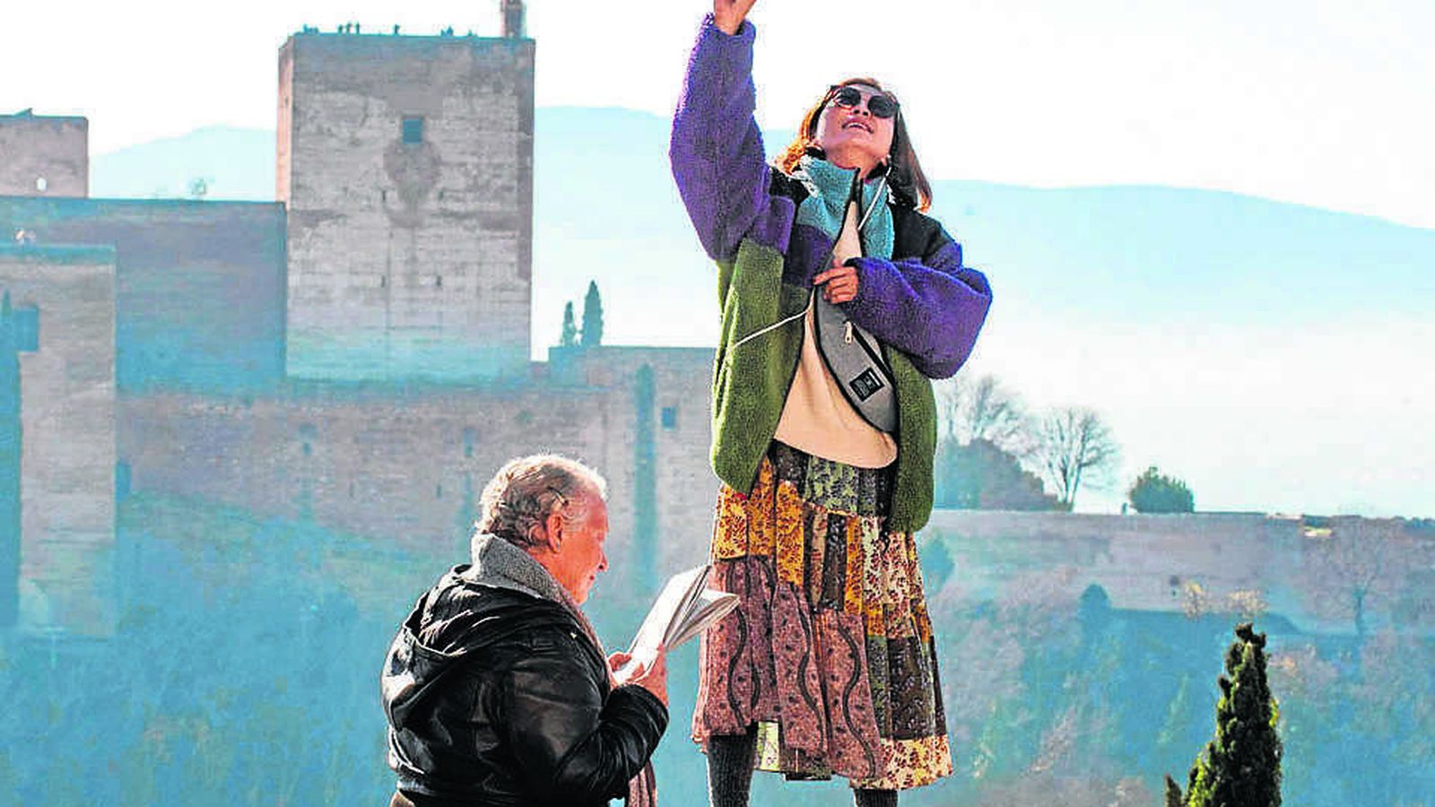 Turistas en Granada.