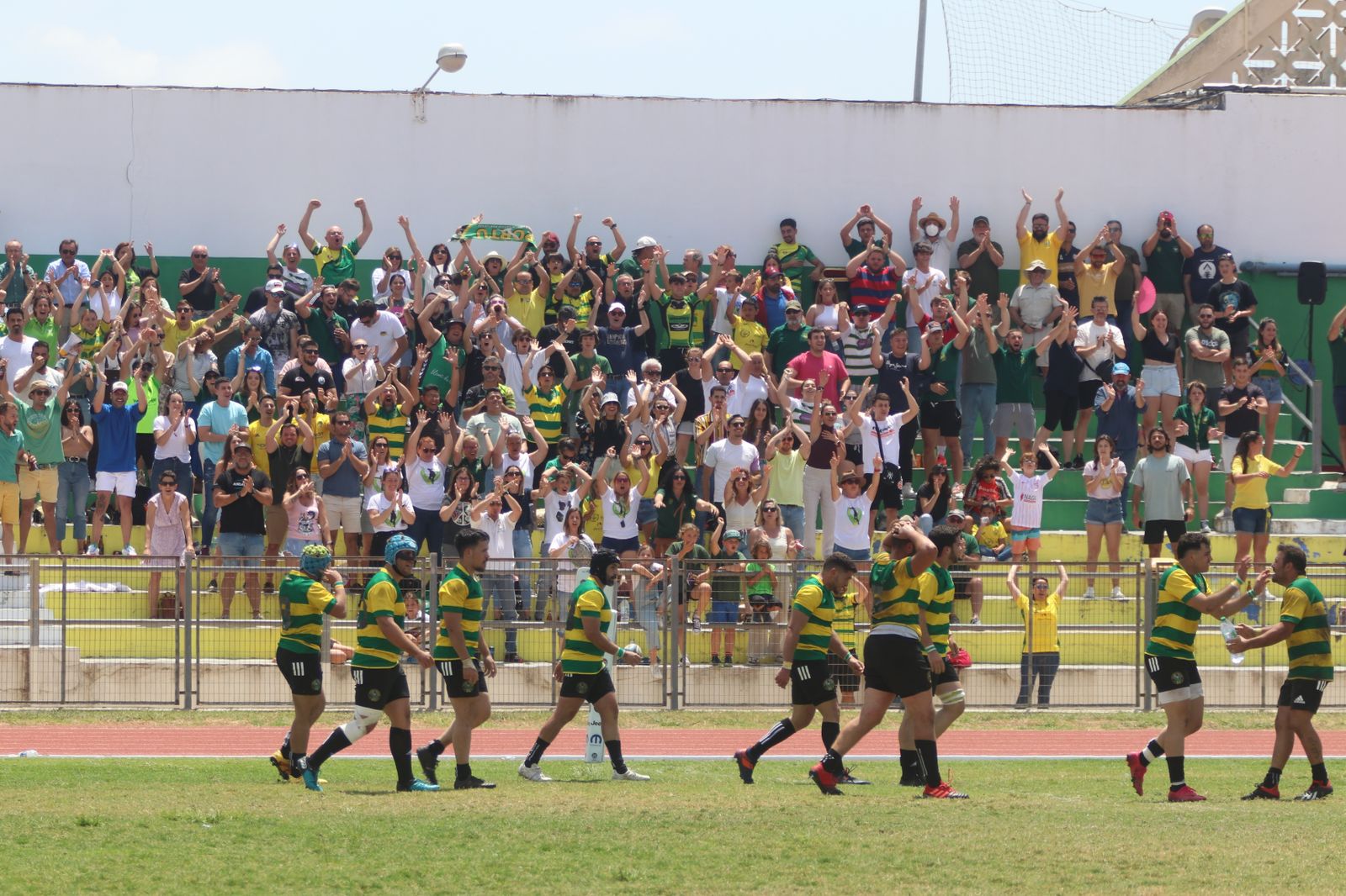 Imagen de la grada de la ciudad deportiva tras uno de los ensayos.