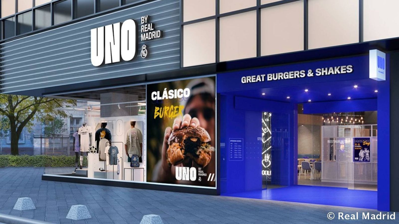 Recreación del nuevo local UNO by Real Madrid.