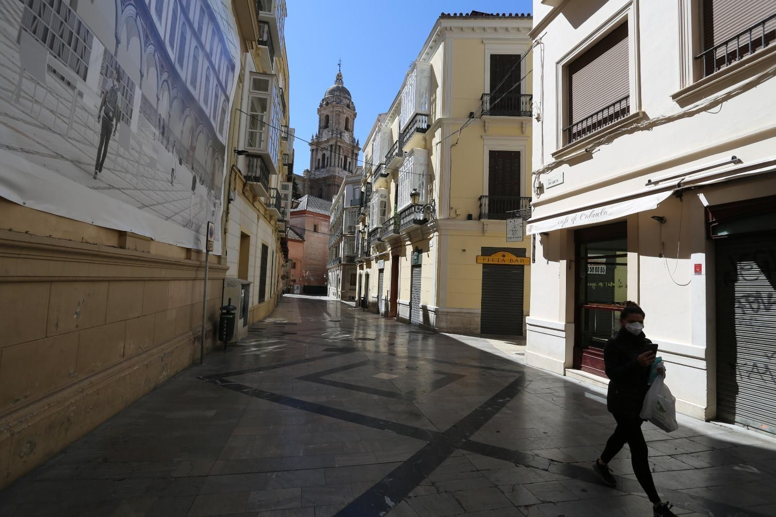 Mascarilla en la calle San Agustín