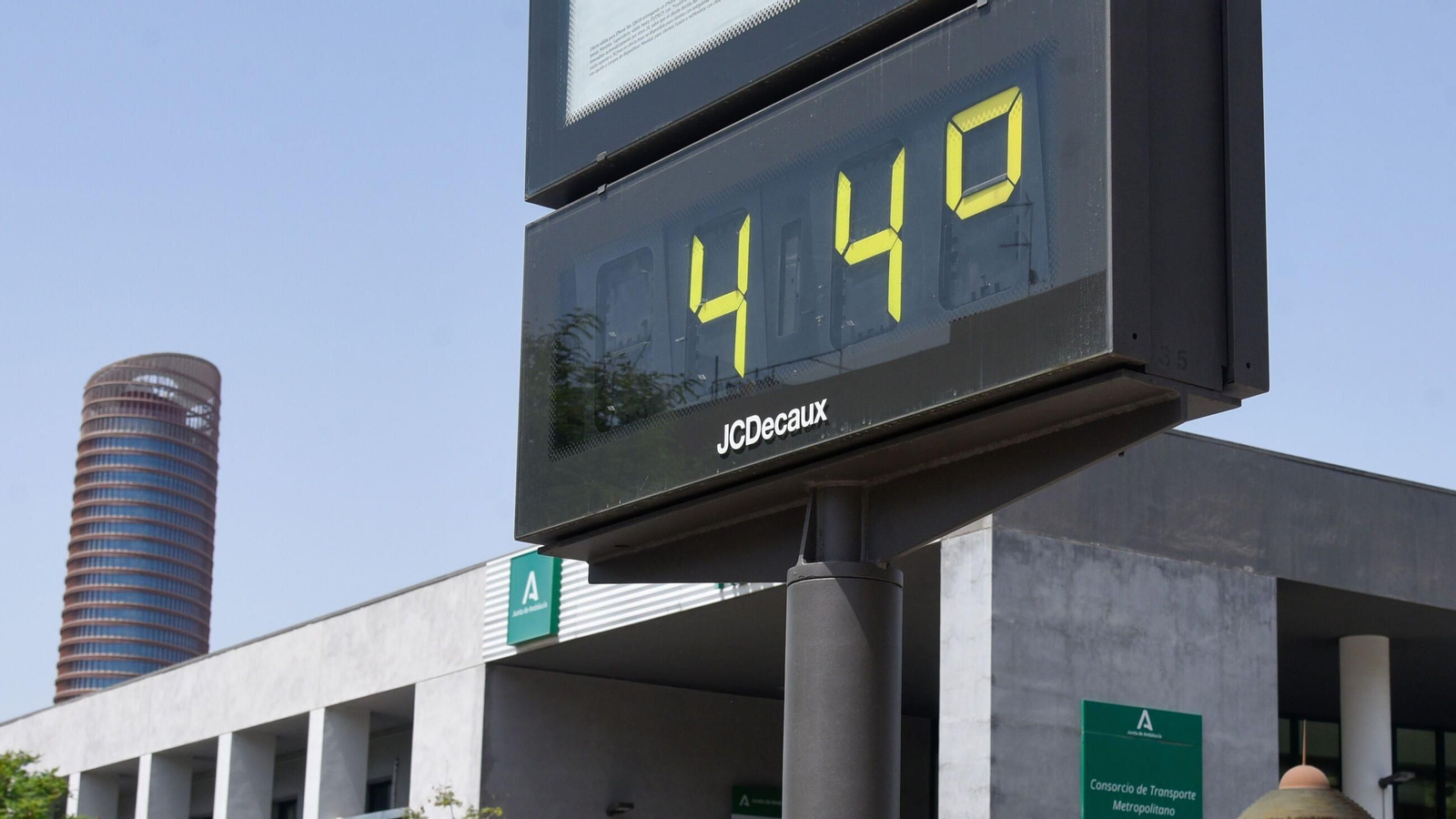 El termómetro de Plaza de Armas, el pasado sábado.