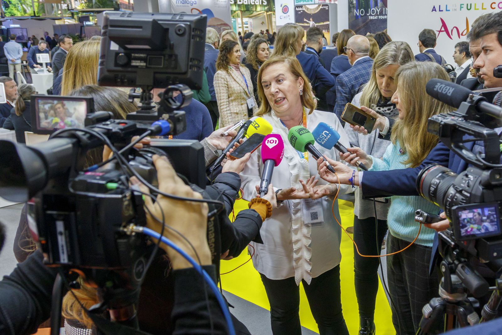 La secretaria general de Turismo de la Junta, Yolanda de Aguilar, en la feria de Berlín.