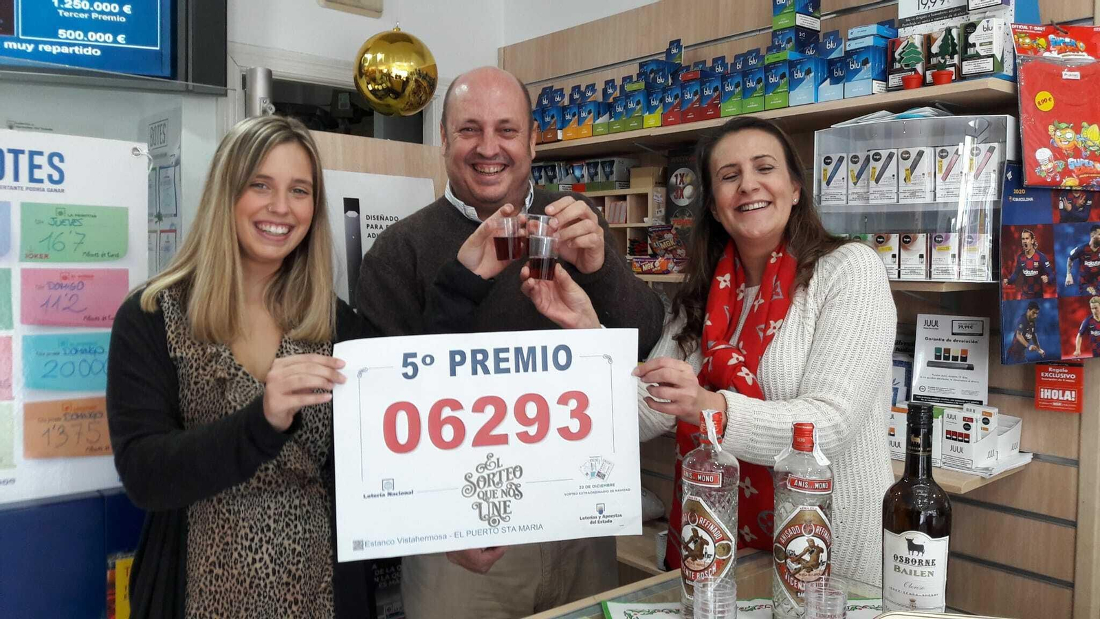 Felicidad en la administración de Vistahermosa, que ha repartido un quinto premio.