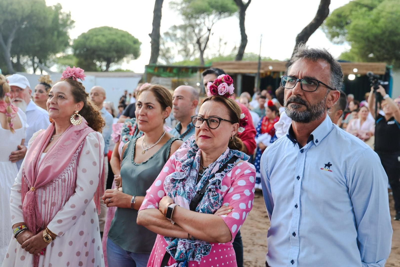 Imágenes de la procesión de Nuestra Señora de los Milagros, patrona de Palos de la Frontera, en la romería en el pinar de La Rábida