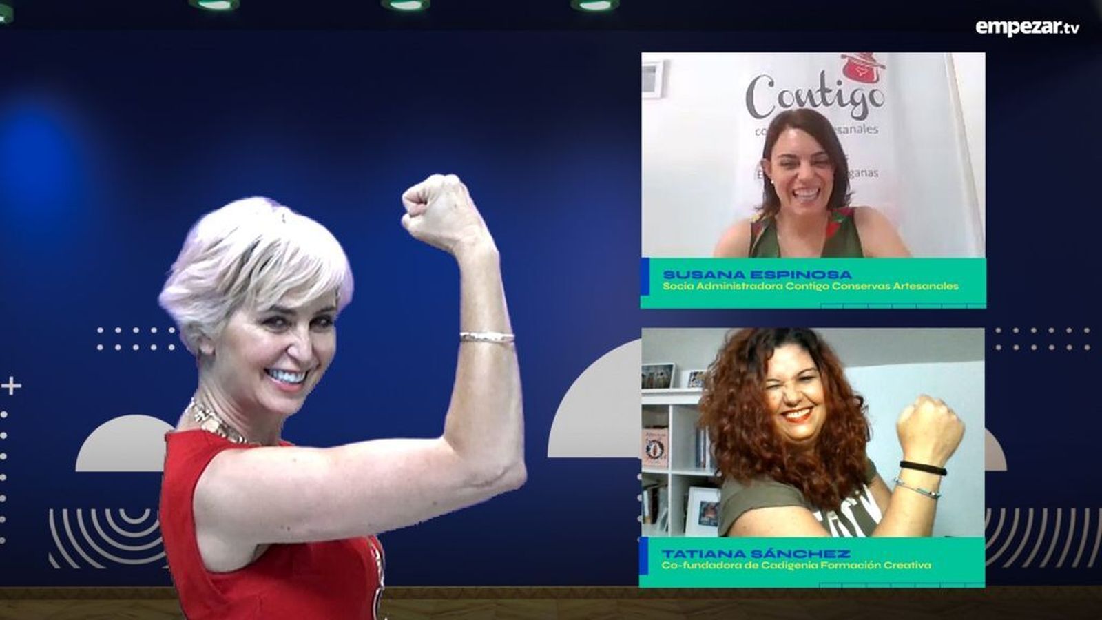 Rosa Siles, directora de Andalucía Emprende, con las empresas galardonadas en Cádiz.