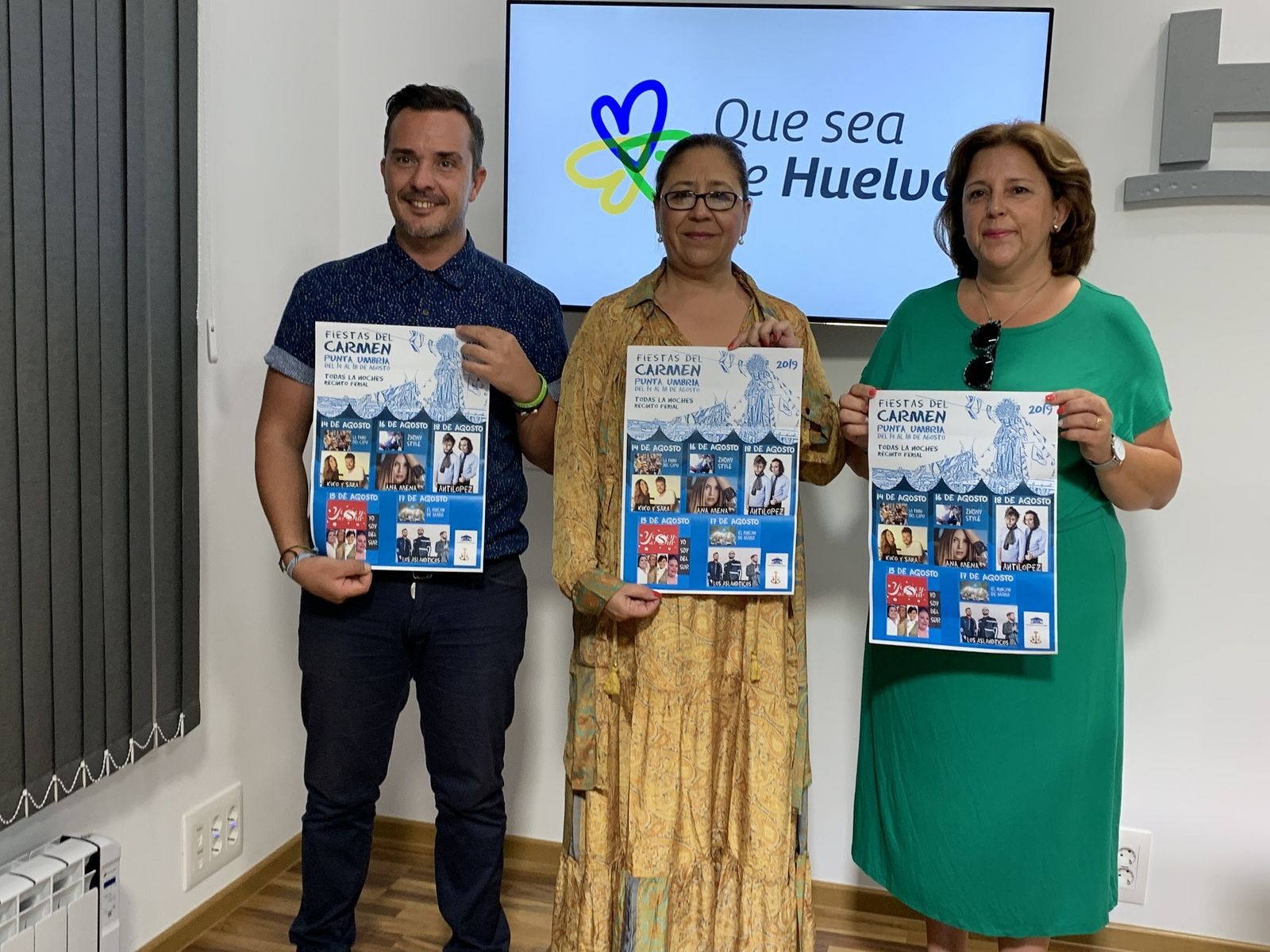 Luis Manuel Alfonso, Salud Fernández y Aurora Águedo en la presentación del evento.