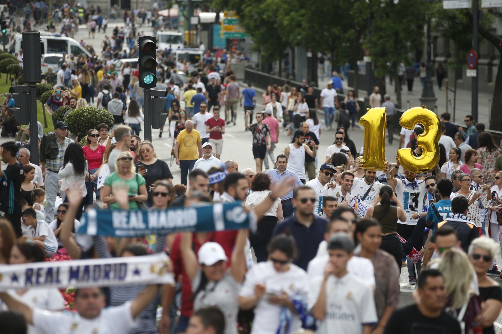 El Real Madrid celebra su decimotercera Champions