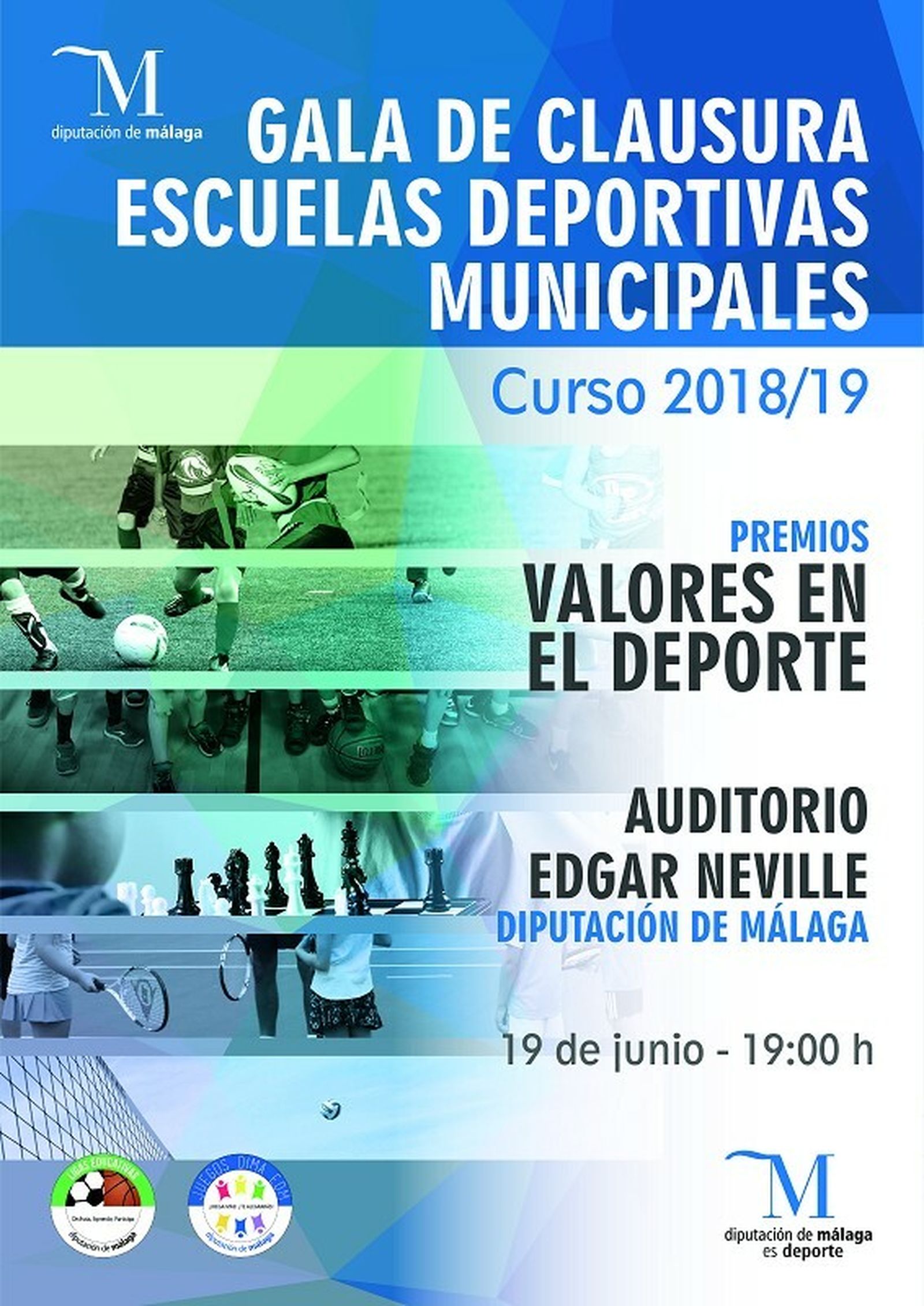 Cartel anunciador de la gala de clausura de escuelas deportivas municipales