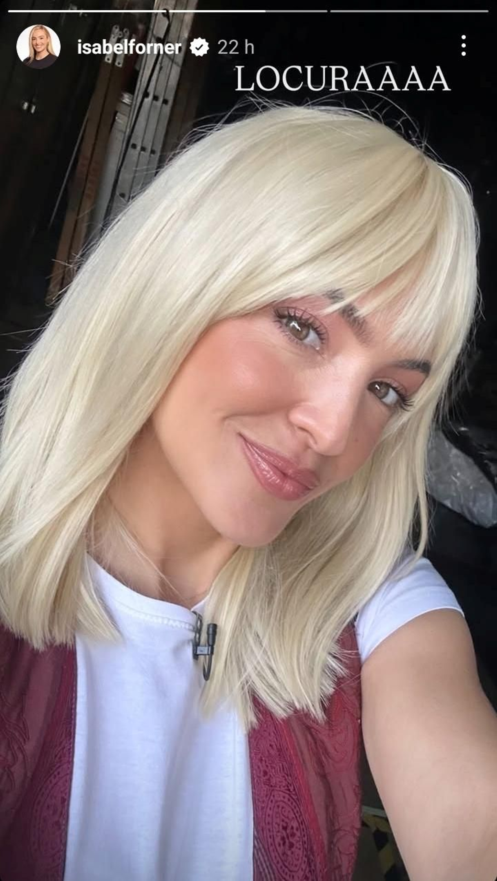 El impactante cambio de 'look' de Isabel Forner. El impactante cambio de 'look' de Isabel Forner.