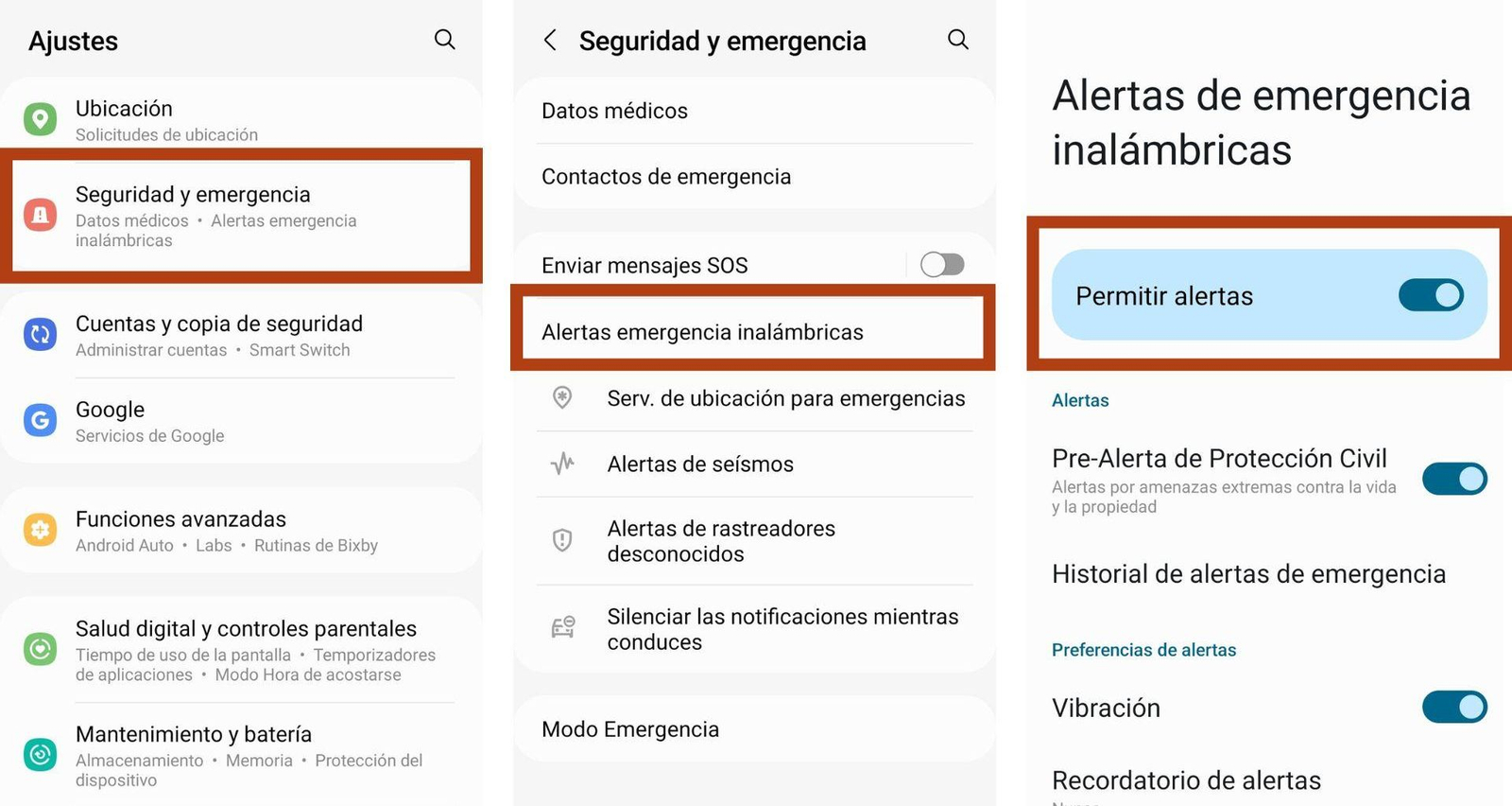Cómo activar ES-Alert en Android