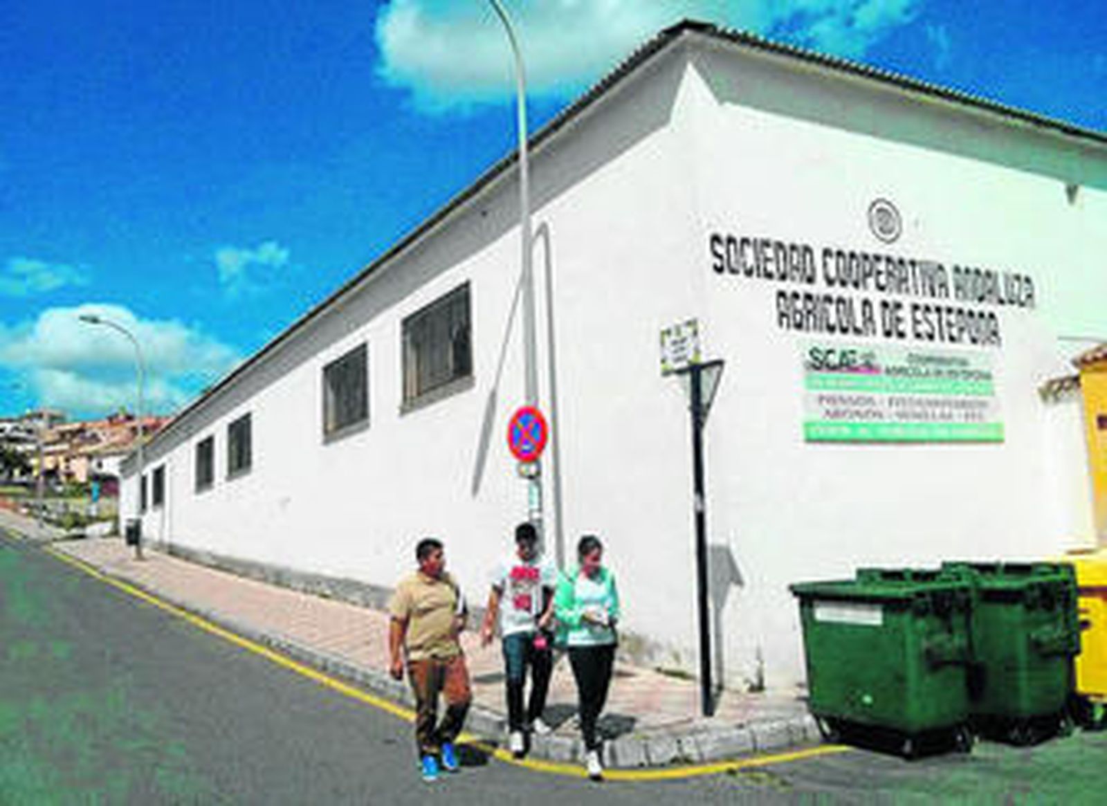 El edificio de la cooperativa.