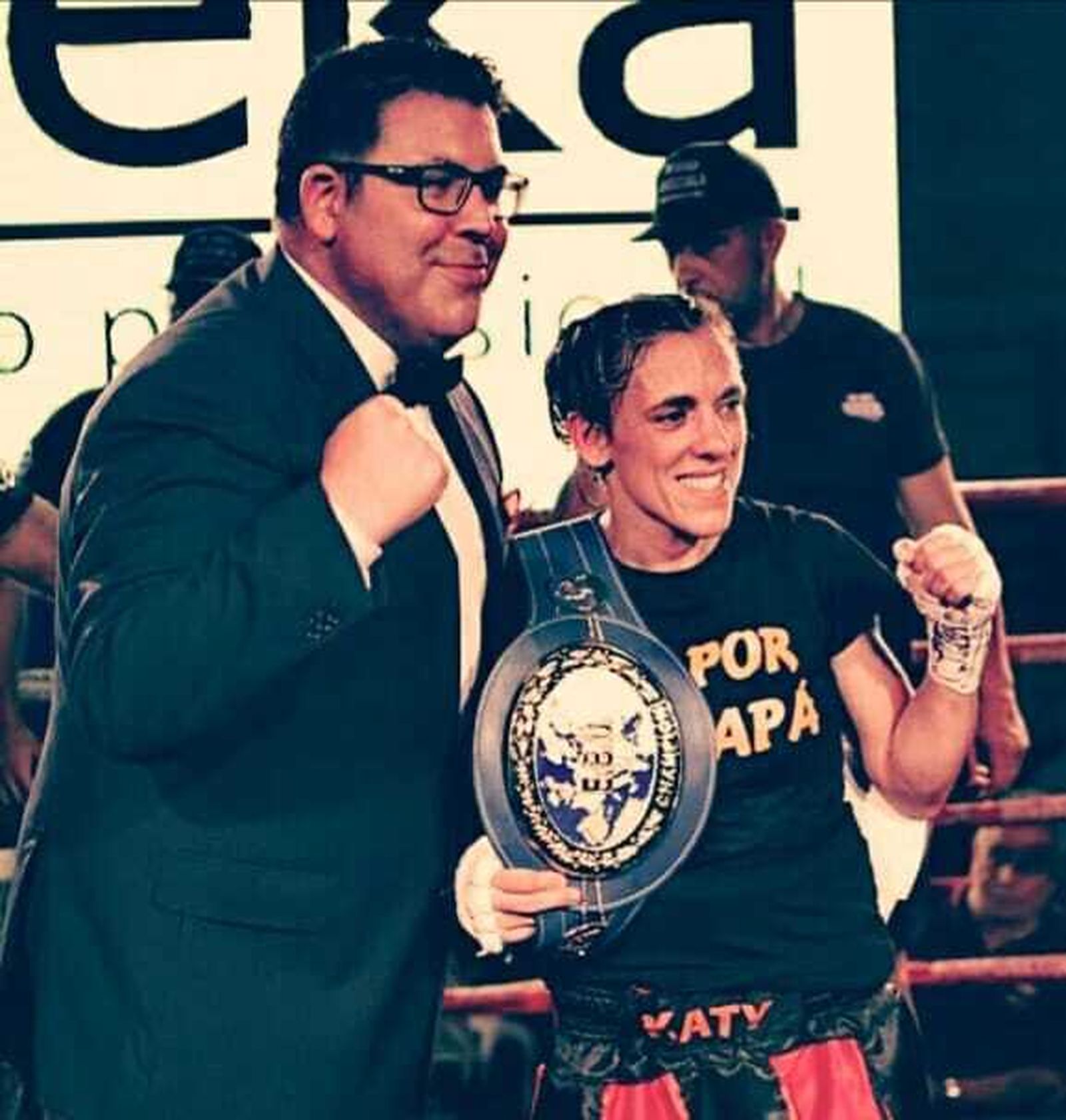 Katy Díaz, en una competición de boxeo pasada.