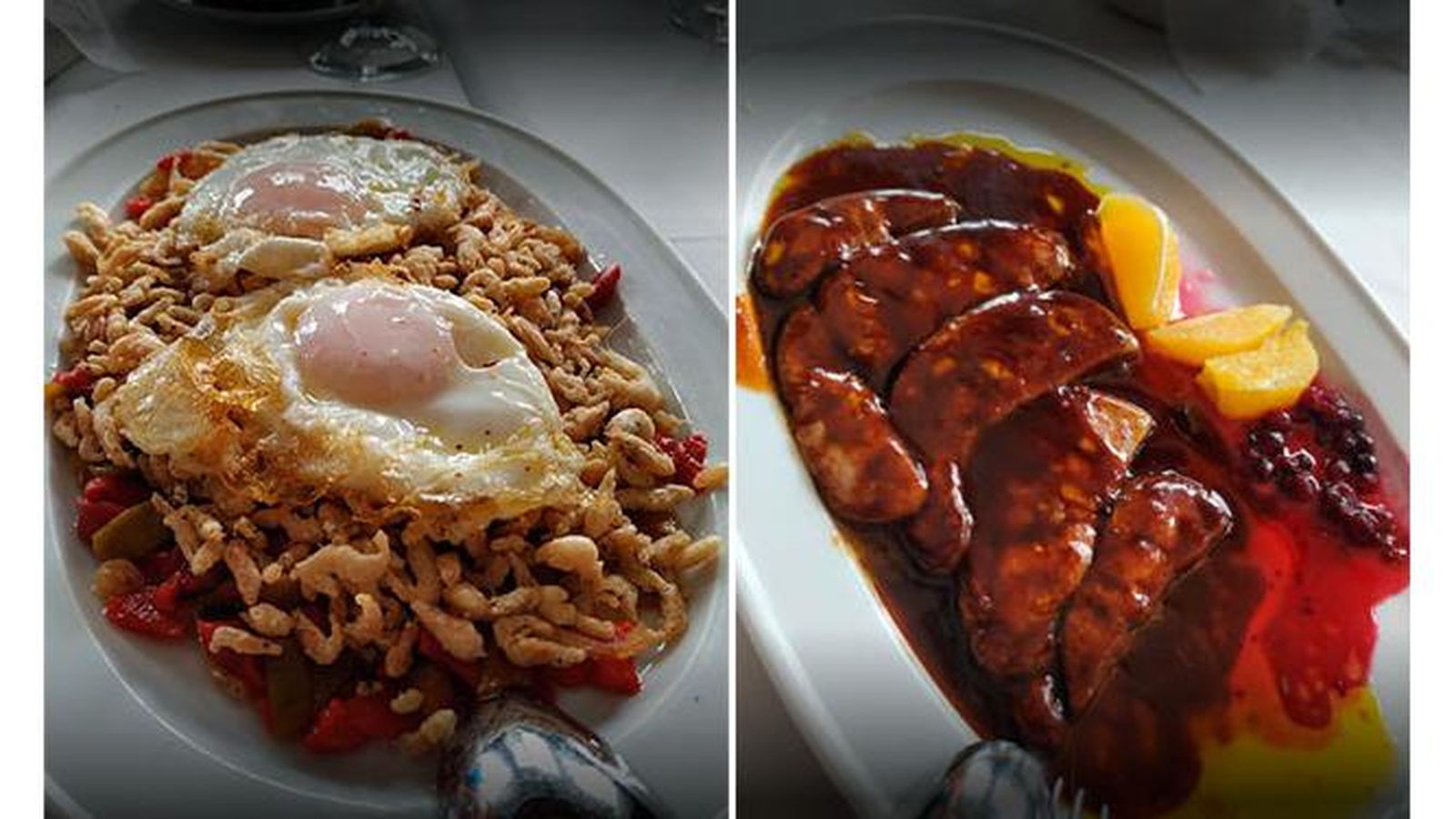 Algunos de los platos ofrecidos por el Restaurante Sabina