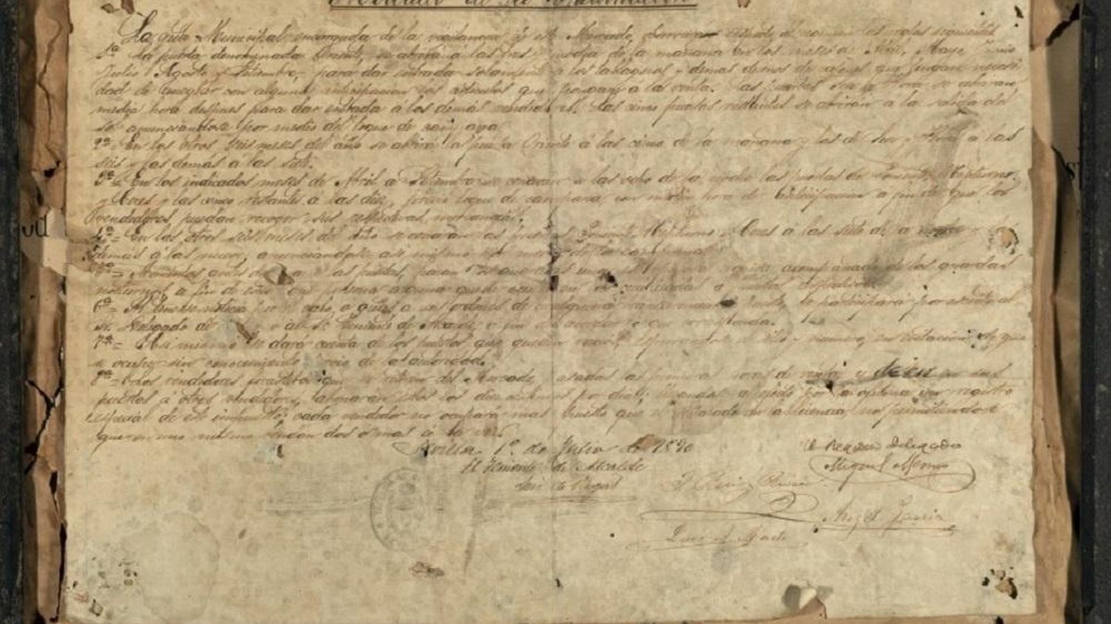 El documento fechado el 1 de julio de 1890.