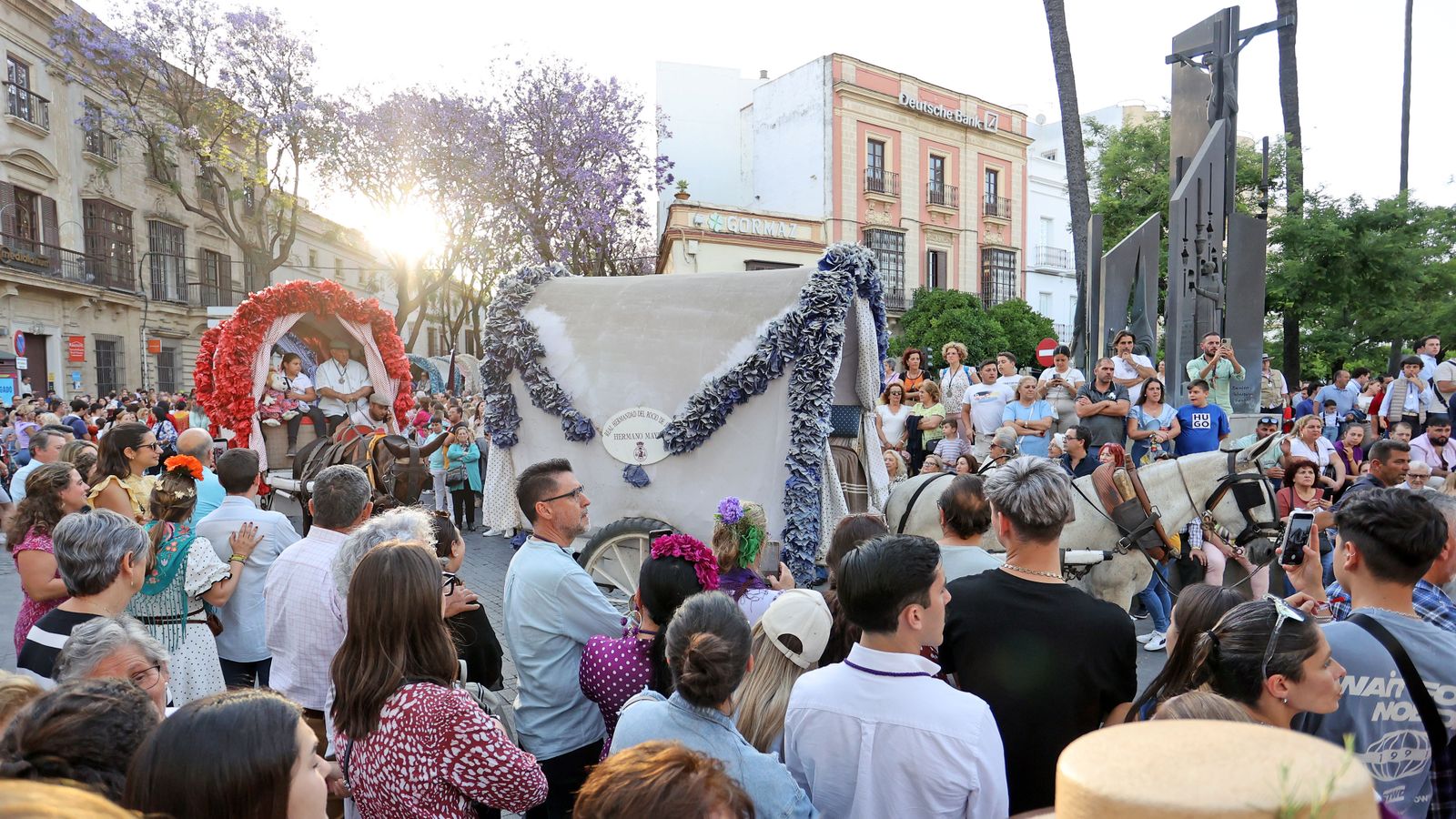 Llegada de la Hermandad del Rocío a Jerez
