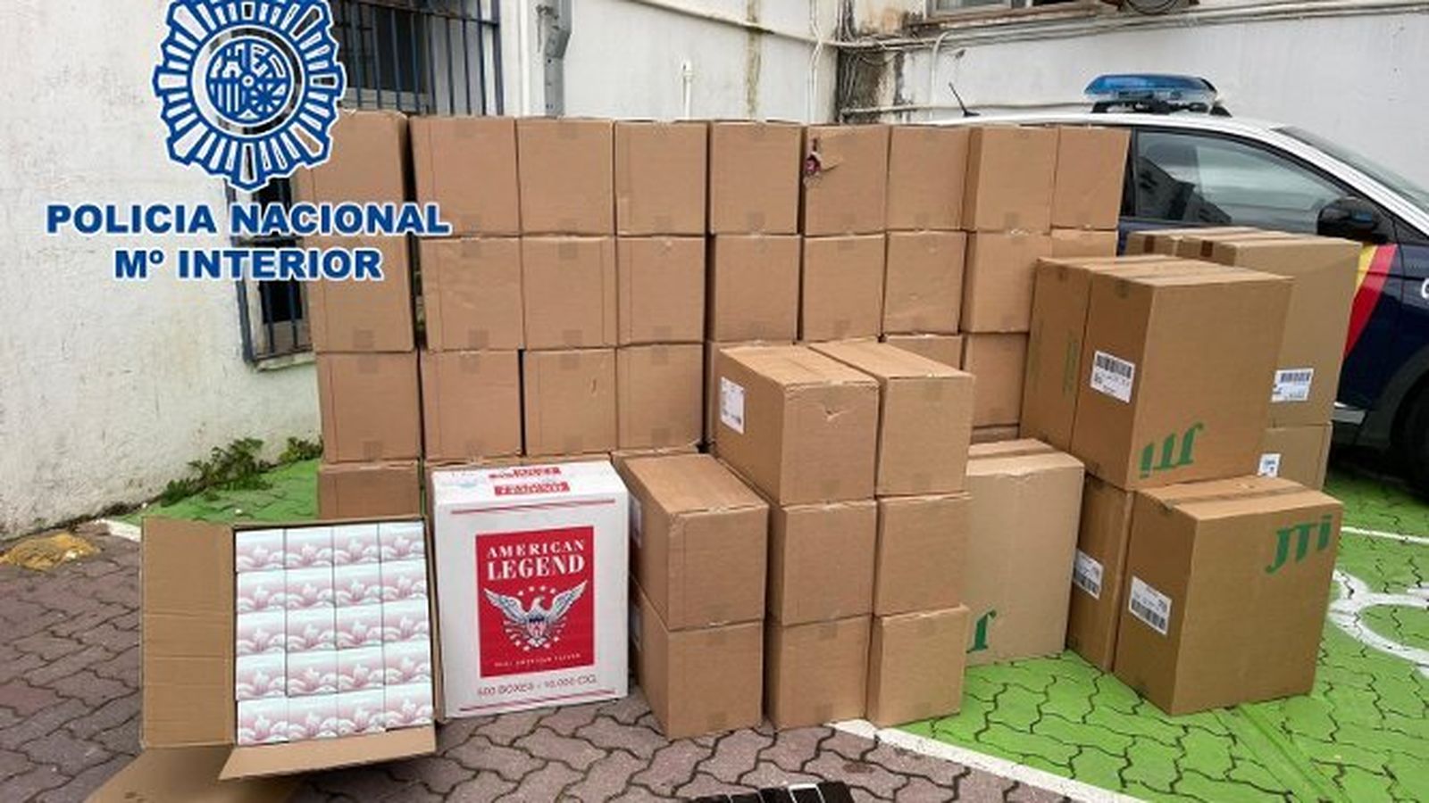 El tabaco de contrabando intervenido en la operación.