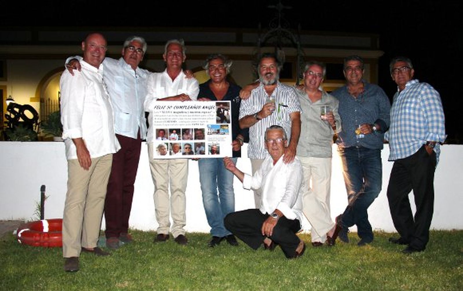 Bernardino Rodríguez, Francisco Guerrero, el Barón de Verás, Ricardo Muñoz, Jesús Carrero, Javier de Torre, Antonio Caro, Sebastián García y Vicente González.

Foto: Ignacio Casas de Ciria