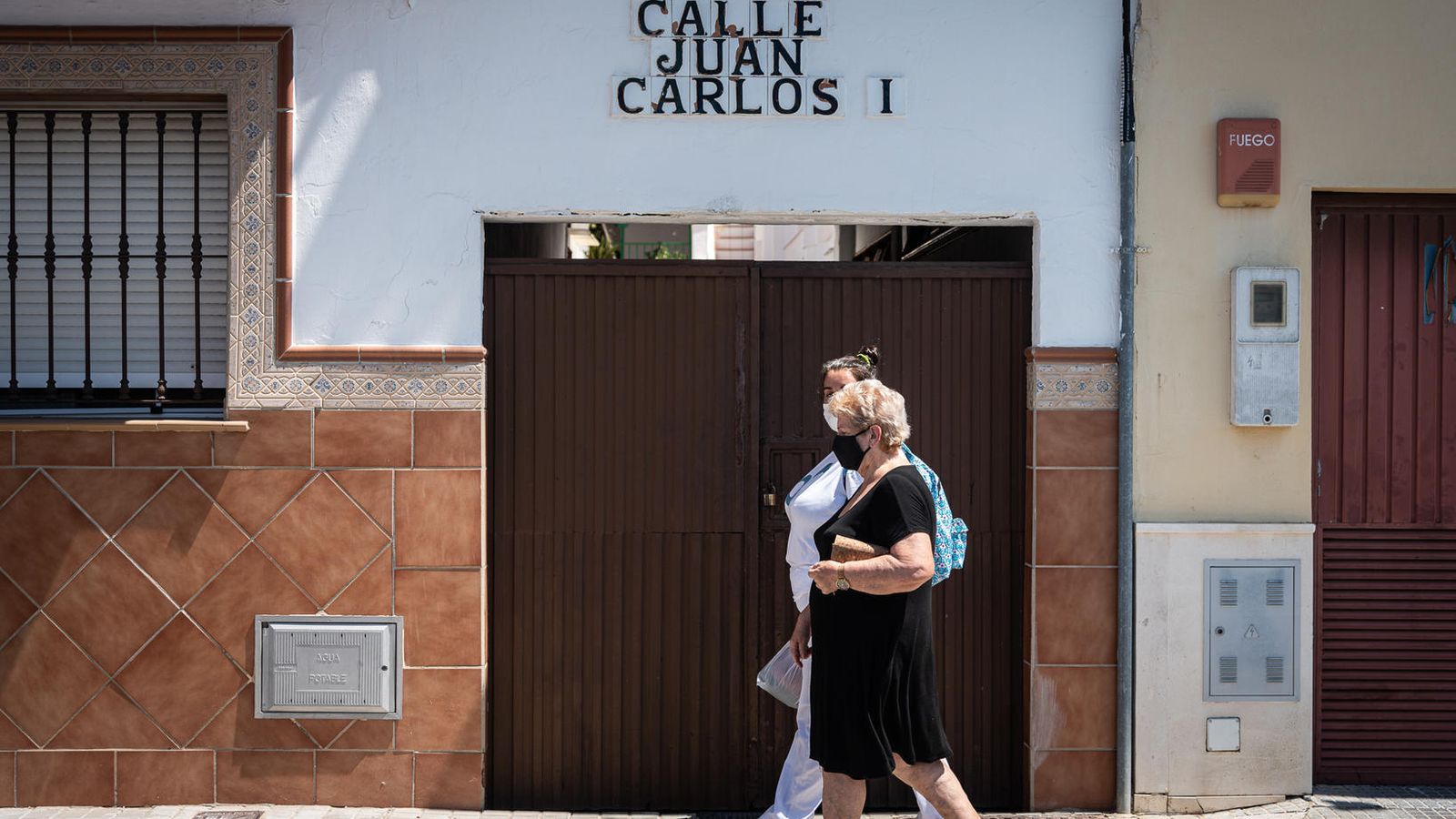 Calle Juan Carlos I en la localidad de Aljaraque.