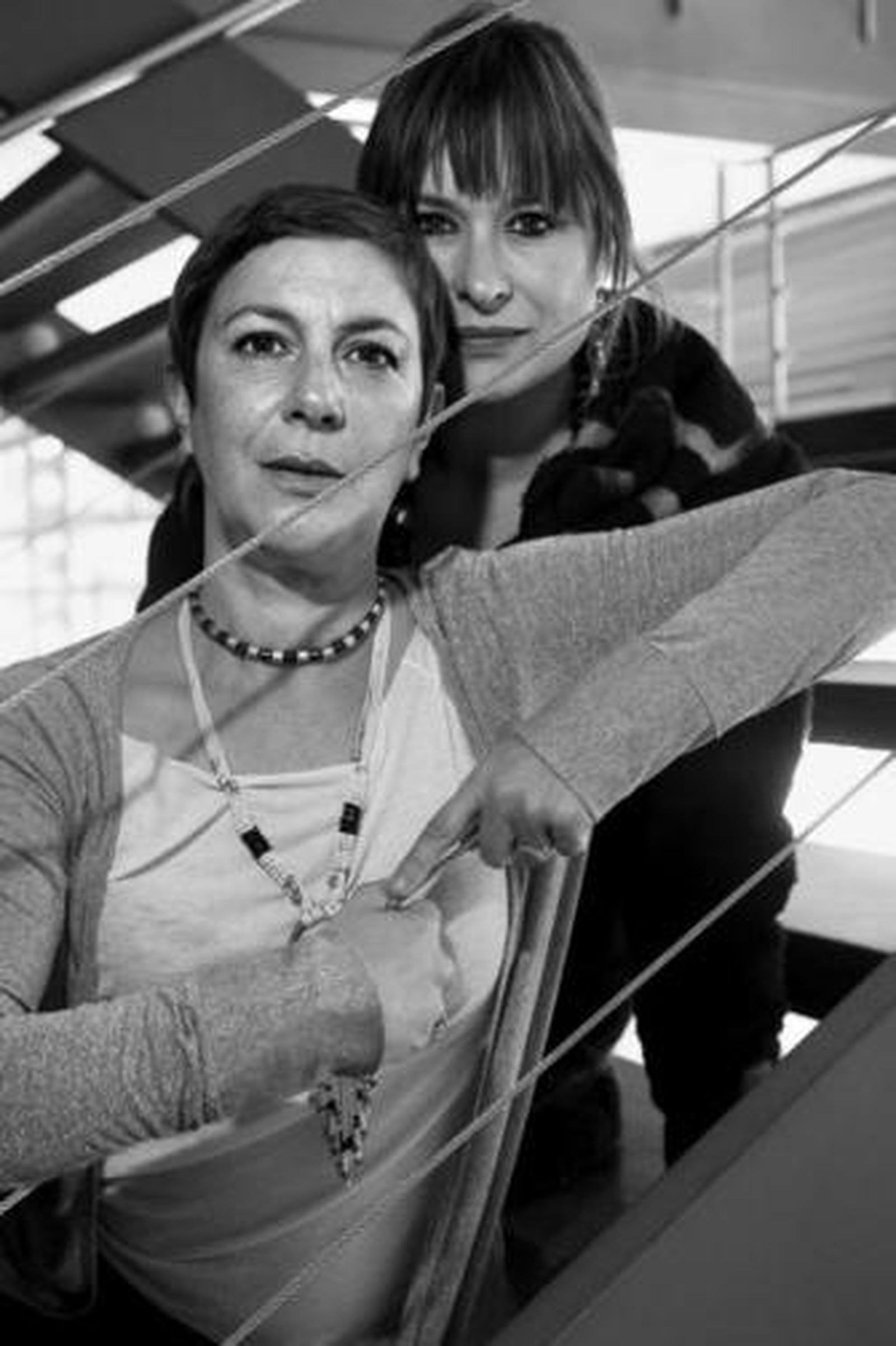 Maica Barroso y Sylvie Nys, ayer, en el Teatro Central.