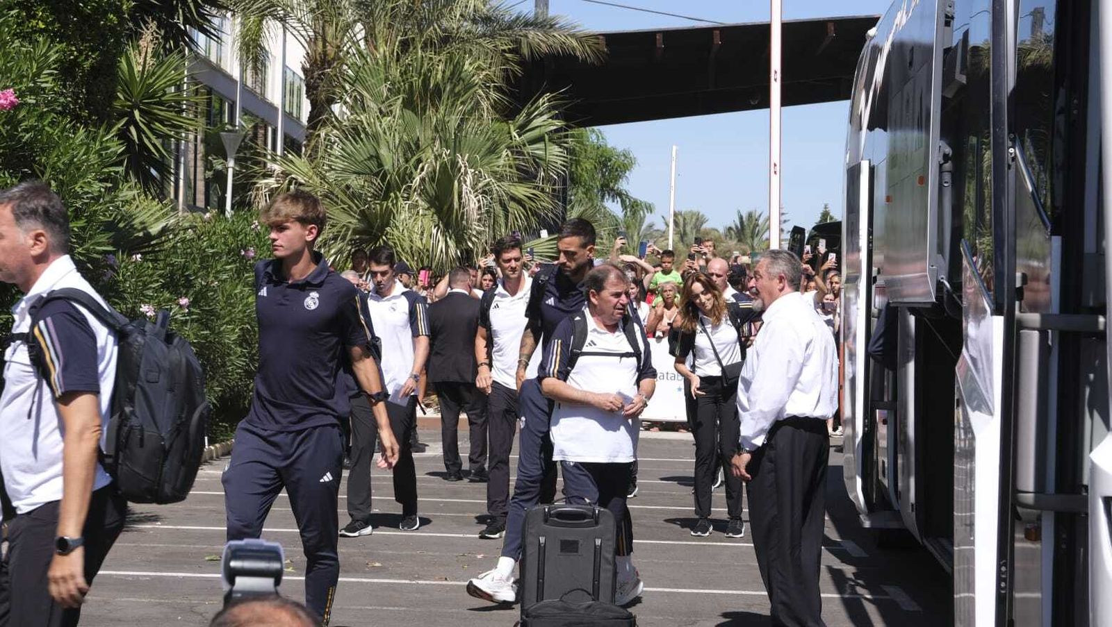 La llegada del Real Madrid a Almería en imágenes