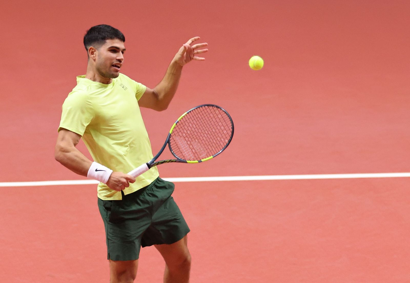 Las fotos de la exhibición entre Alcaraz y Sinner