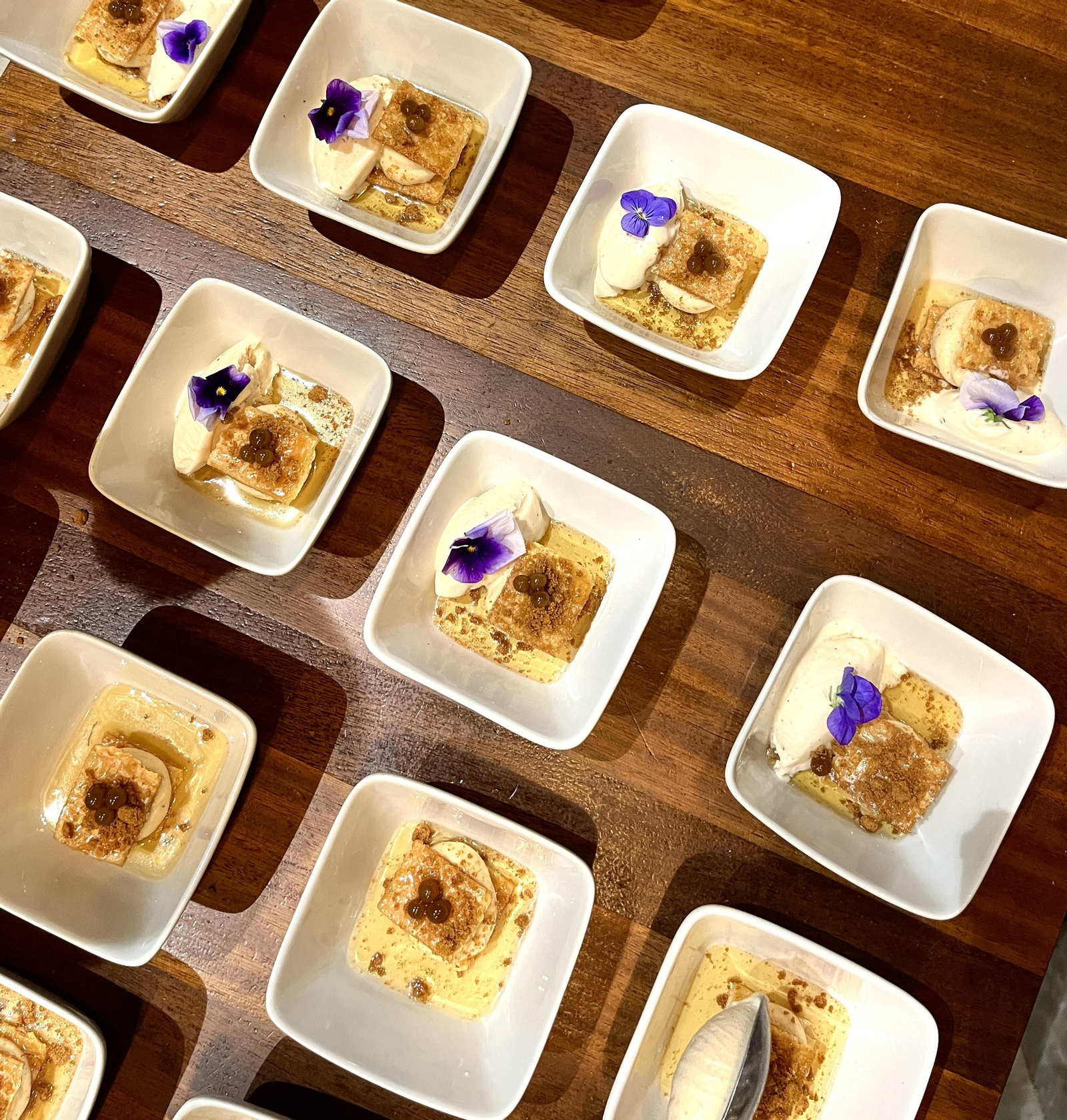 Uno de los postres del menú a cuatro manos.