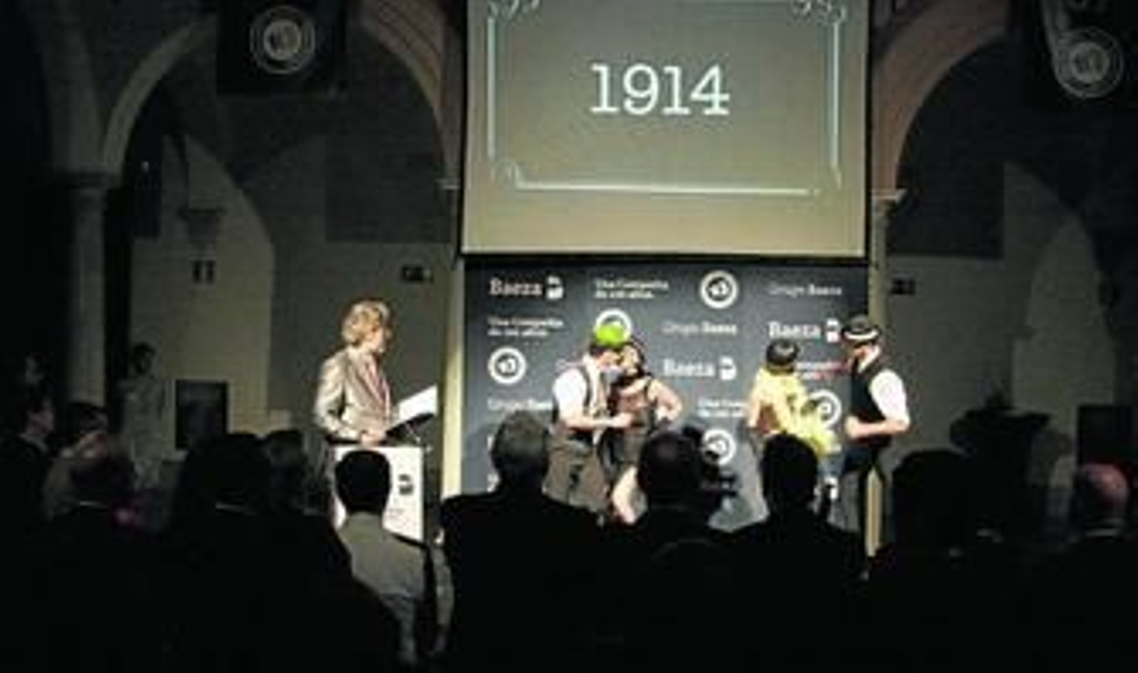 Acto de celebración del centenario de la empresa, anoche.