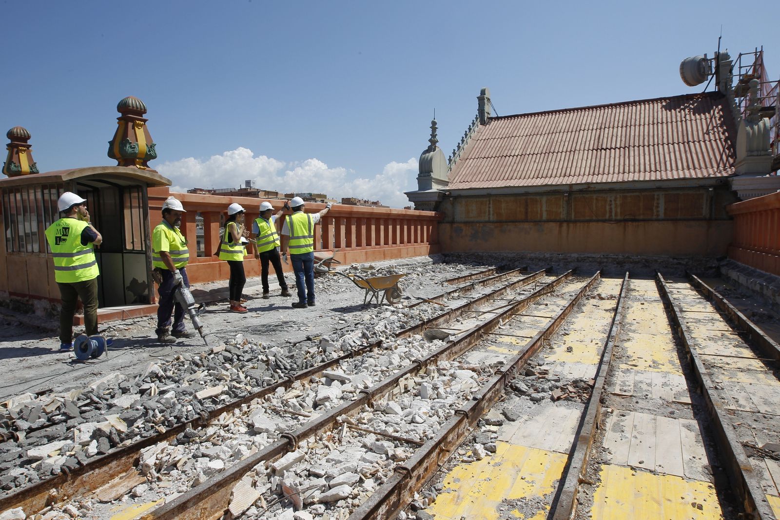 Las imágenes de las obras de la antigua estación de ferrocarril de Almería