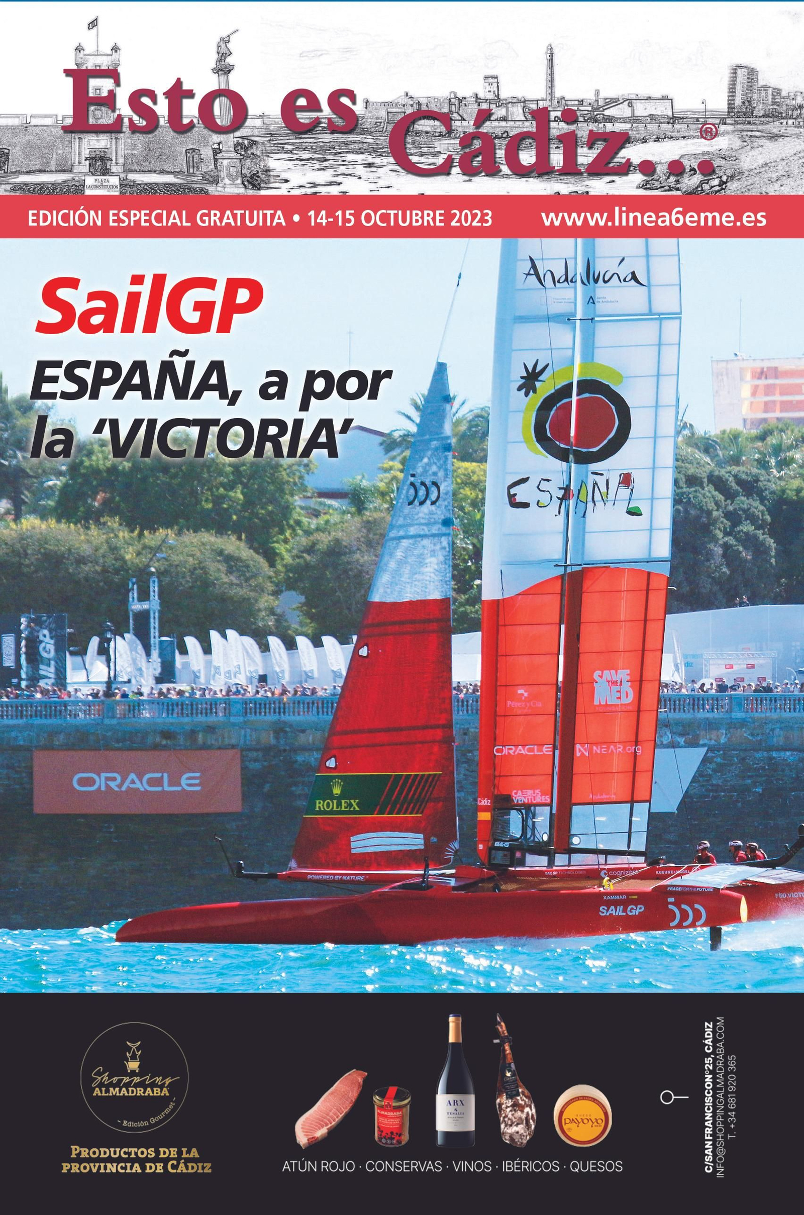 Portada de la revista de la SailGP de Línea 6.