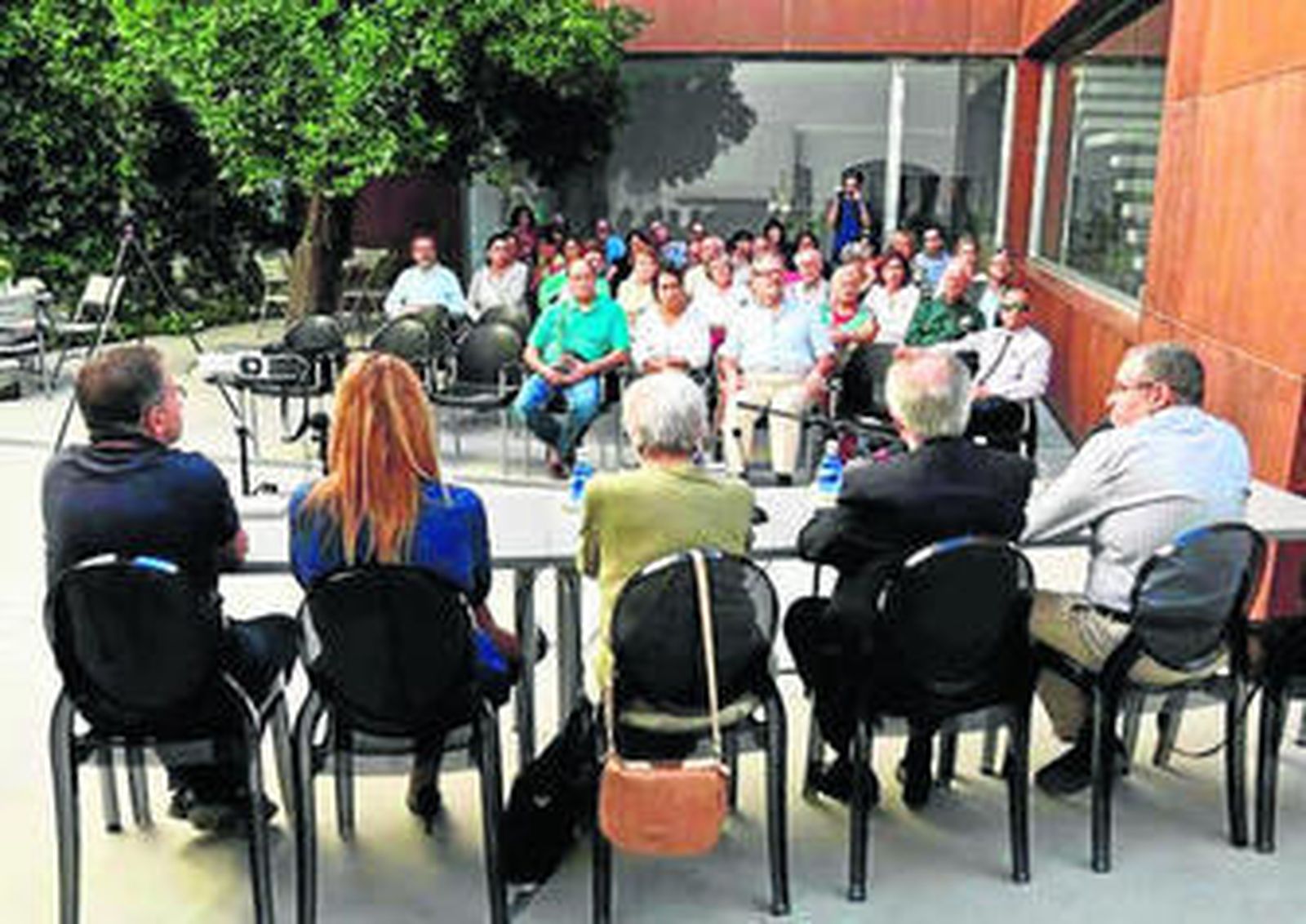 Presidentes que han pasado por Málaga Acoge, ayer en el acto.