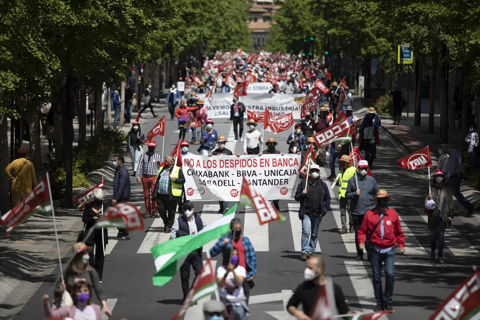 Fotos: Manifestación del 1º de Mayo en Granada