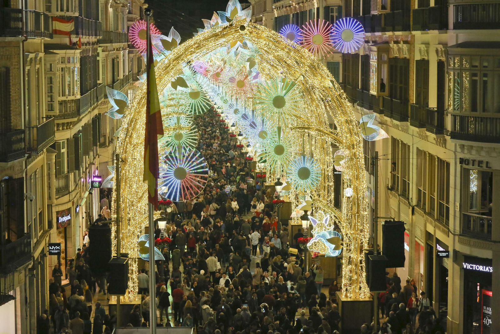 Las fotos de las luces de Navidad en Málaga Las fotos de las luces de Navidad en Málaga