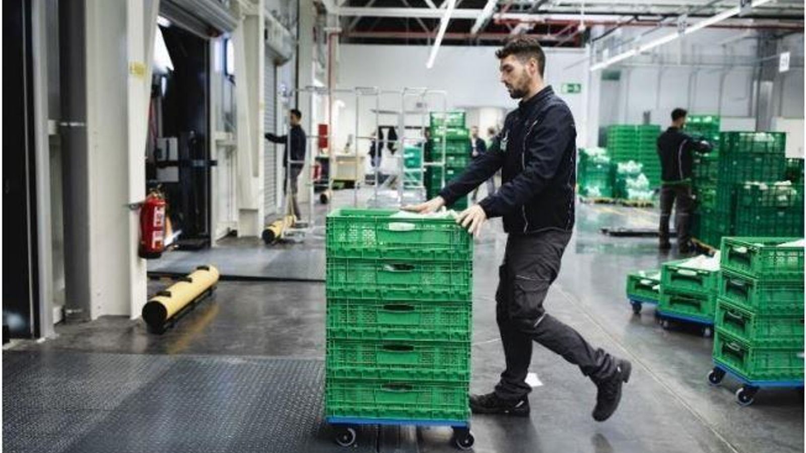 Trabajador en el interior de la Colmena.