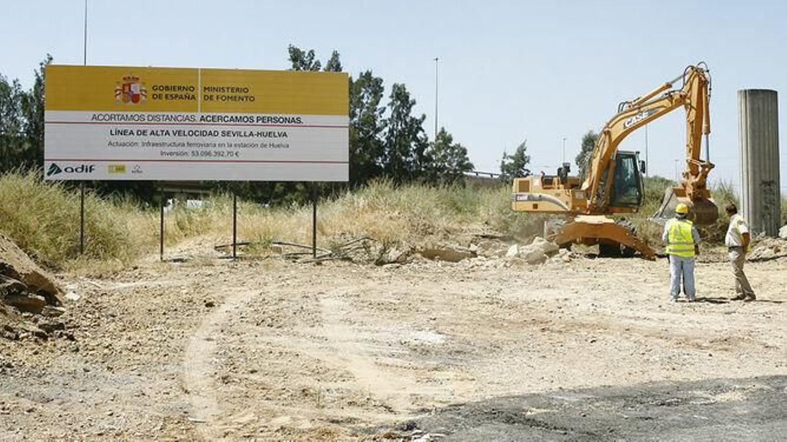 Una de las obras que se anunciaron como la llegada de la Alta Velocidad. Una de las obras que se anunciaron como la llegada de la Alta Velocidad.