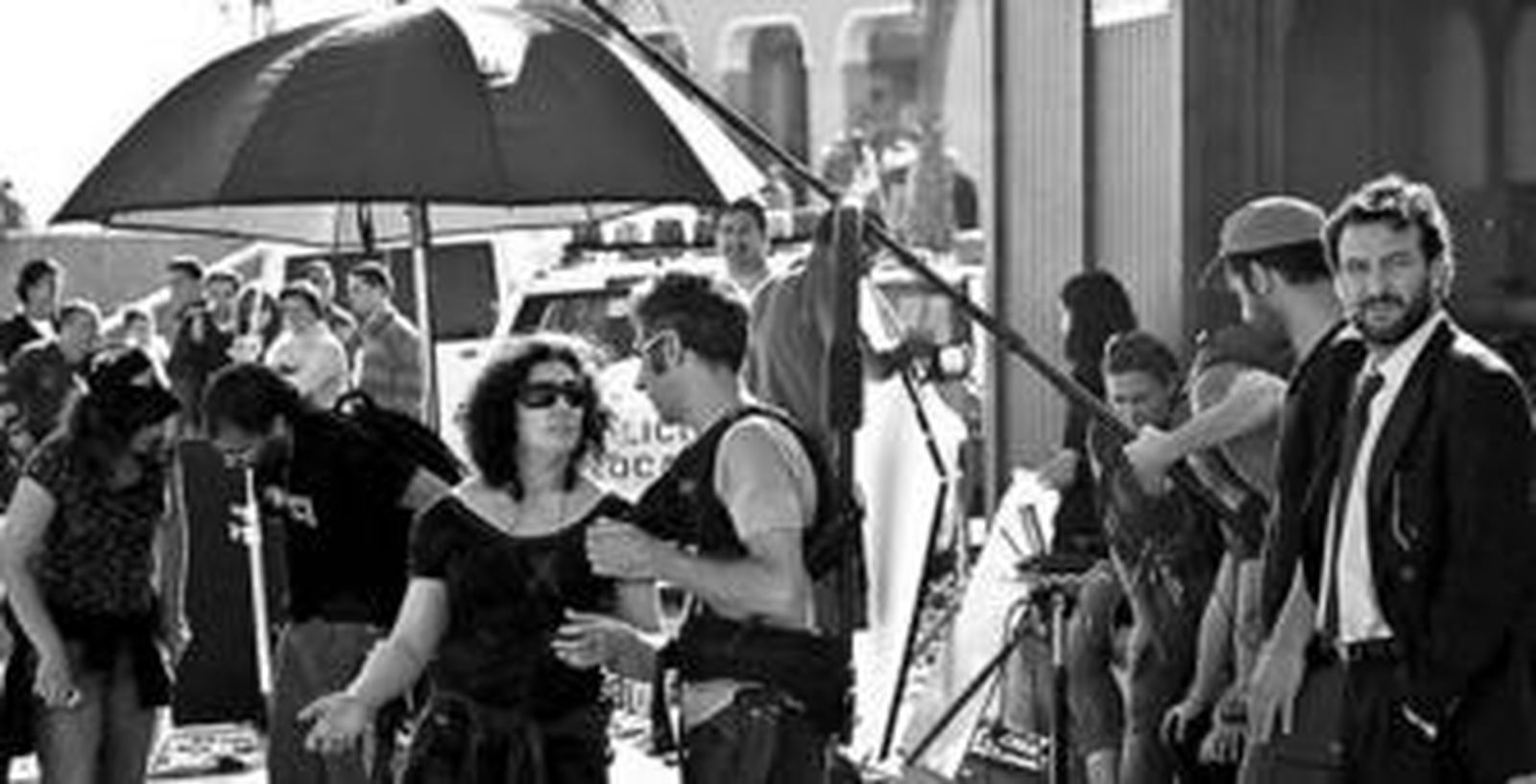 Imagen tomada durante el rodaje de la película la semana pasada en Algeciras.