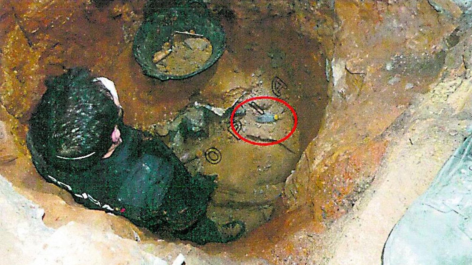 El lugar donde fue hallada la botella de plástico con los casquillos.