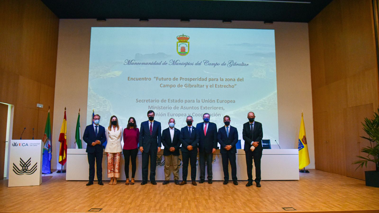 Fotos de la reunión del secretario de estado para la UE y los aalcaldes del Campo de Gibraltar